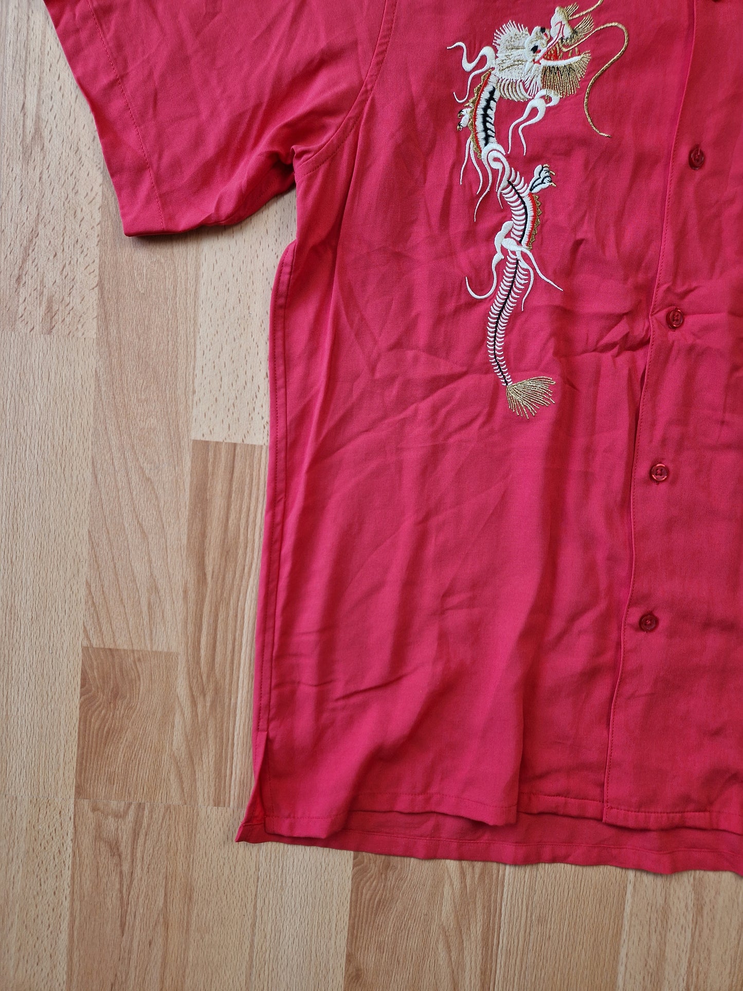 Supreme Dragon Rayon Button Up Shirt (M)