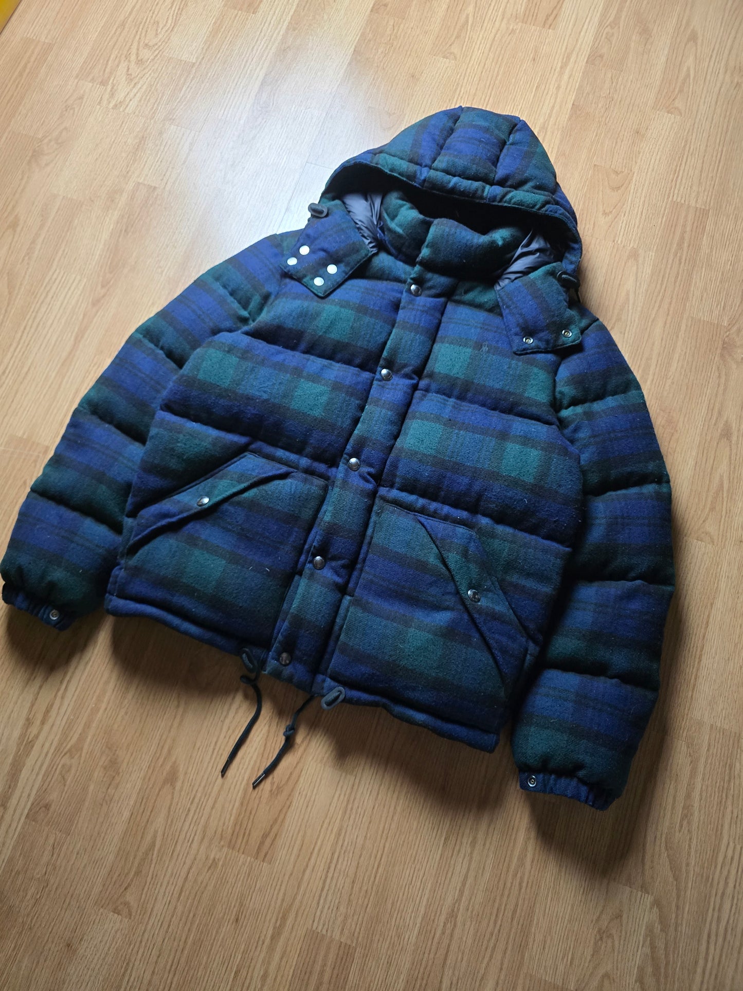 Ralph Lauren Wool Plaid Heavyweight Down Puffer Jacket (M/L)