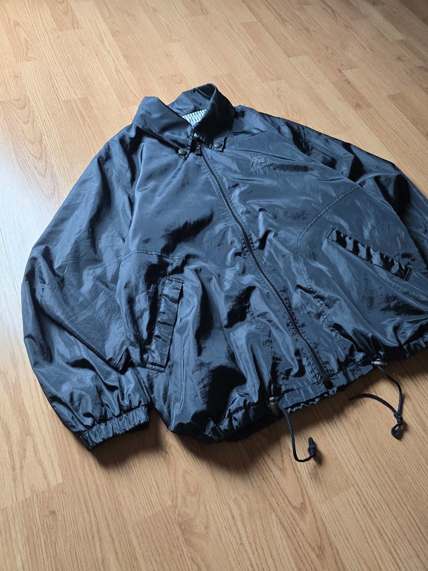 90s Burberry Nylon Harrington Jacket (L)