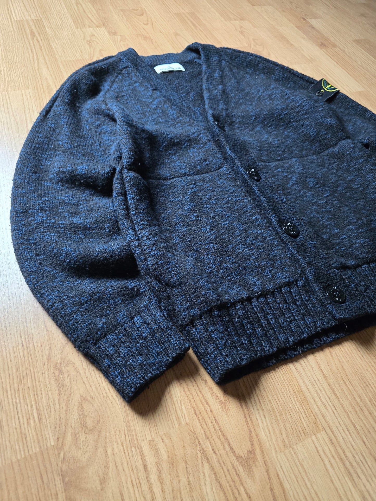 Stone Island Wool Blend Chunky Knit Button Cardigan (S)