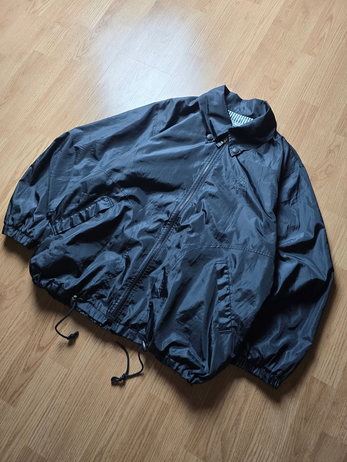 90s Burberry Nylon Harrington Jacket (L)