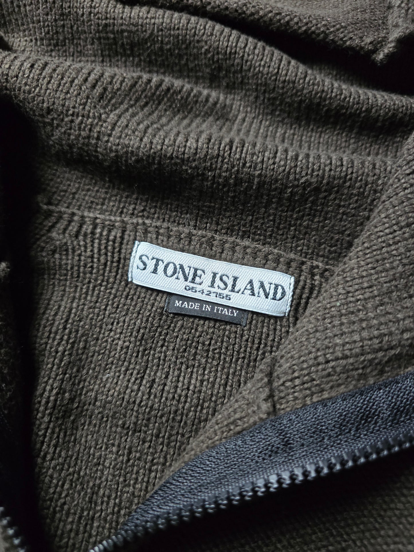 Stone Island AW05 Cotton Knit Zip Hoodie (M)