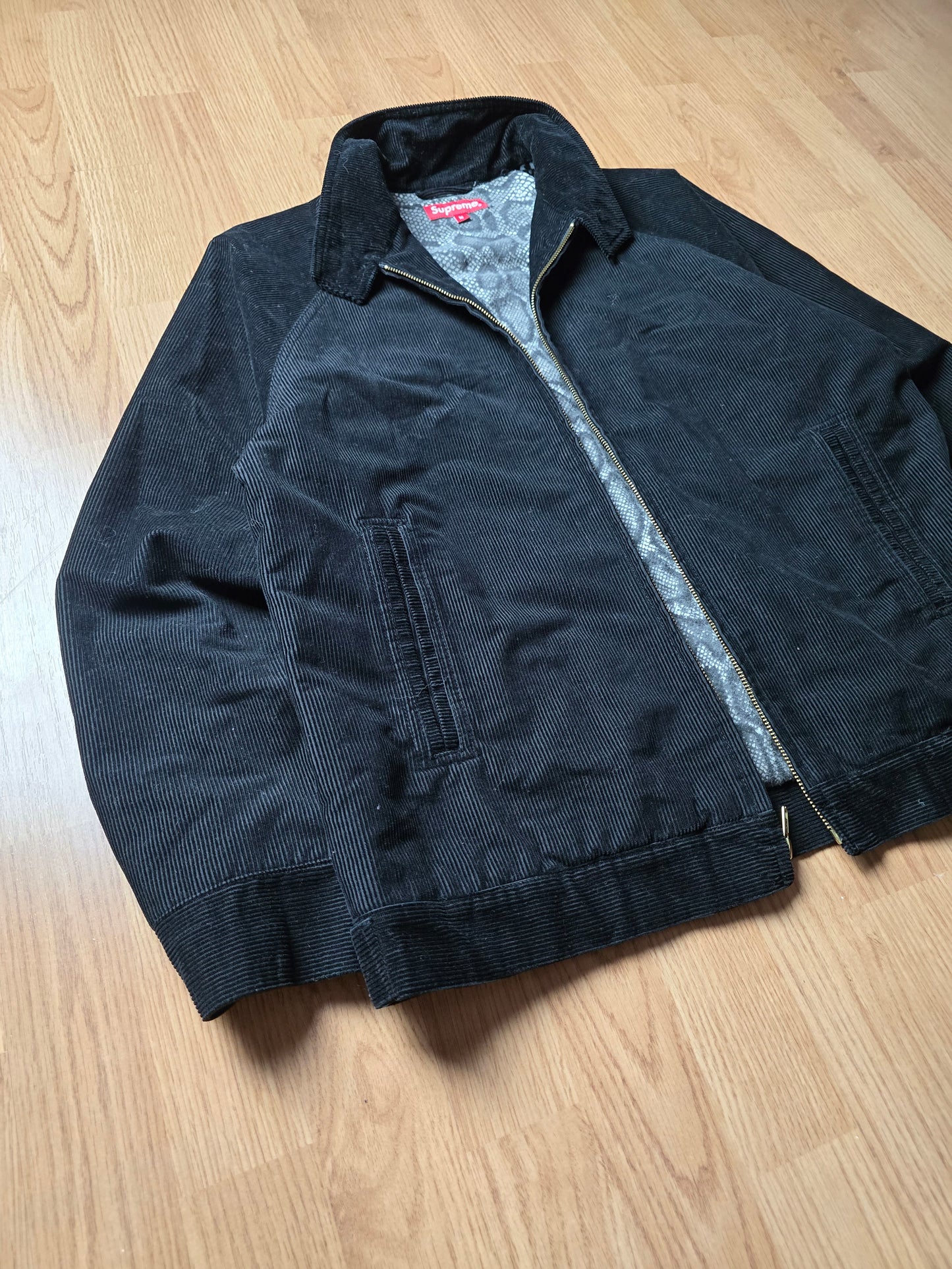 Supreme Corduroy Snake Skin Lined Harrington Jacket (M)