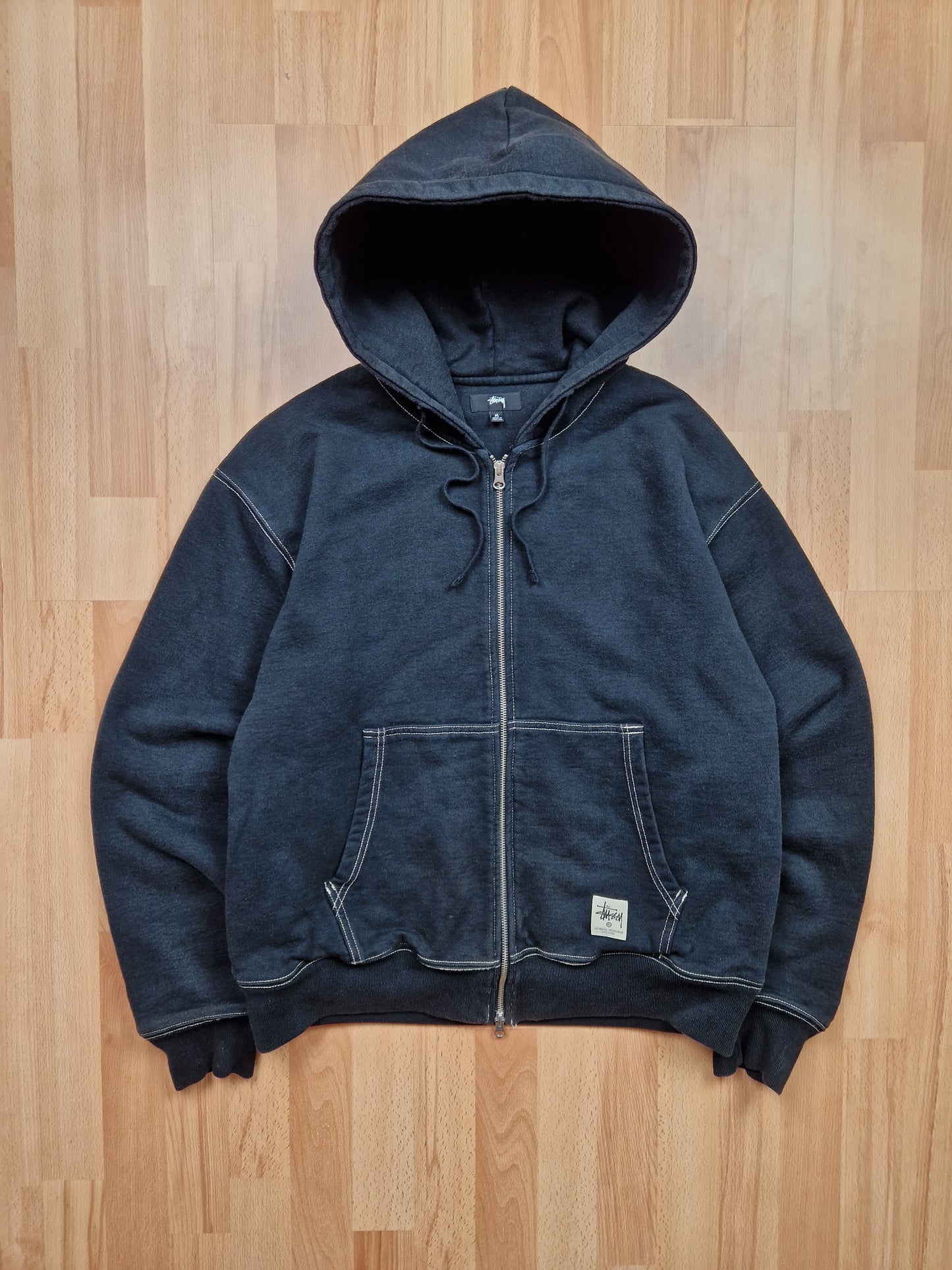 Stussy 'Double Face Label Zip' Heavyweight Hoodie (M)