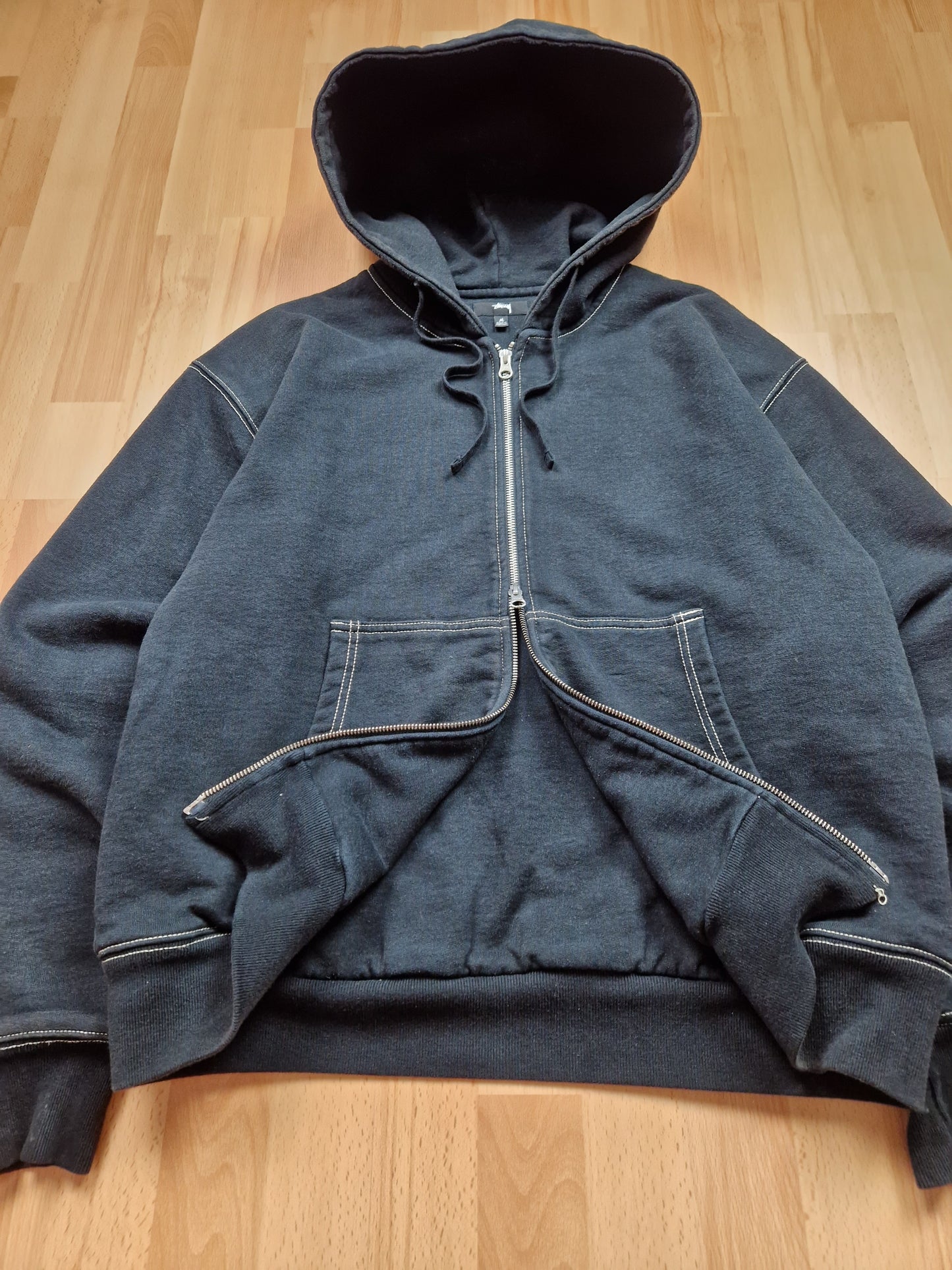 Stussy 'Double Face Label Zip' Heavyweight Hoodie (M)
