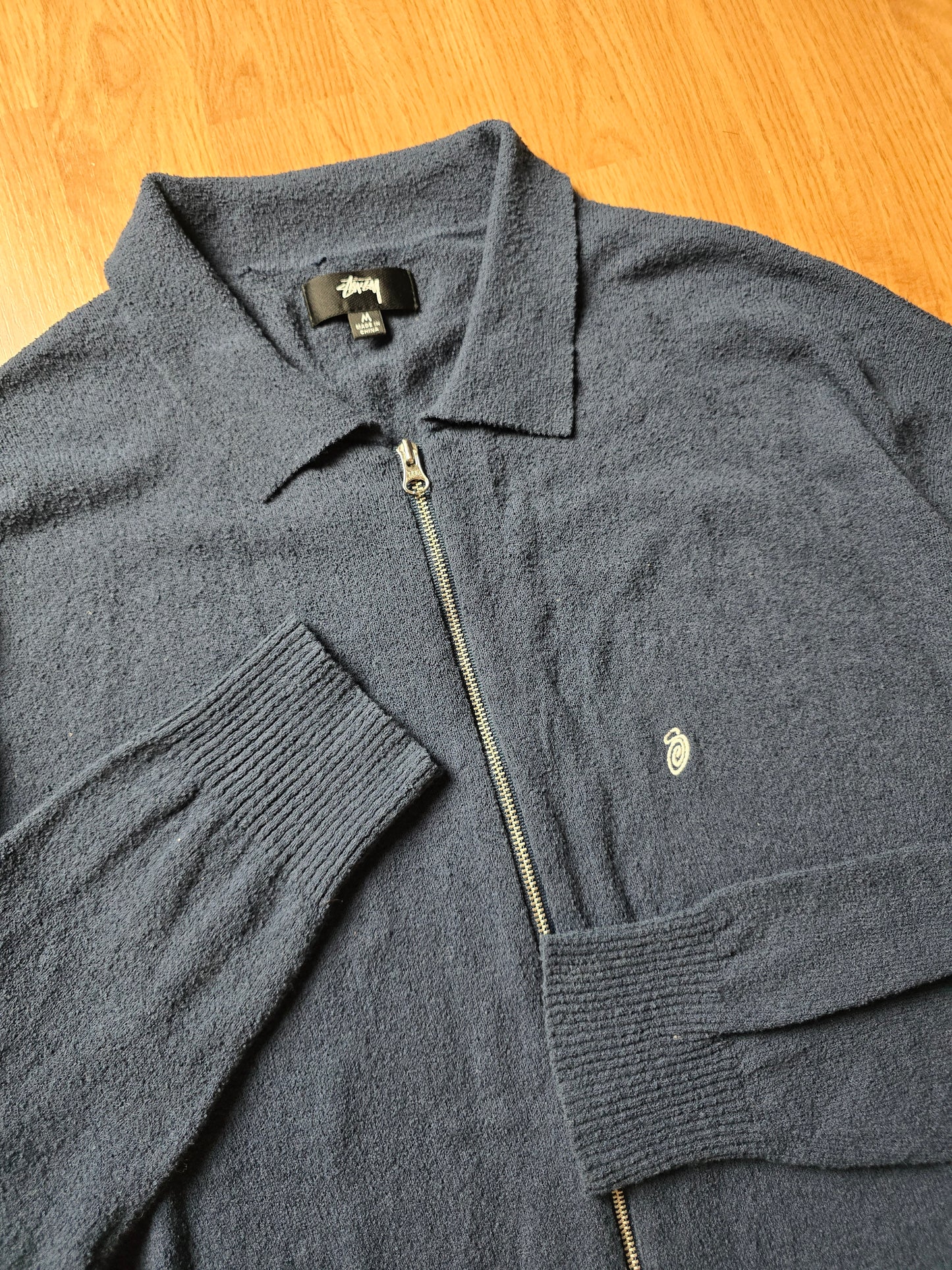 Stussy Lightweight Long Sleeve Zip Polo (M)