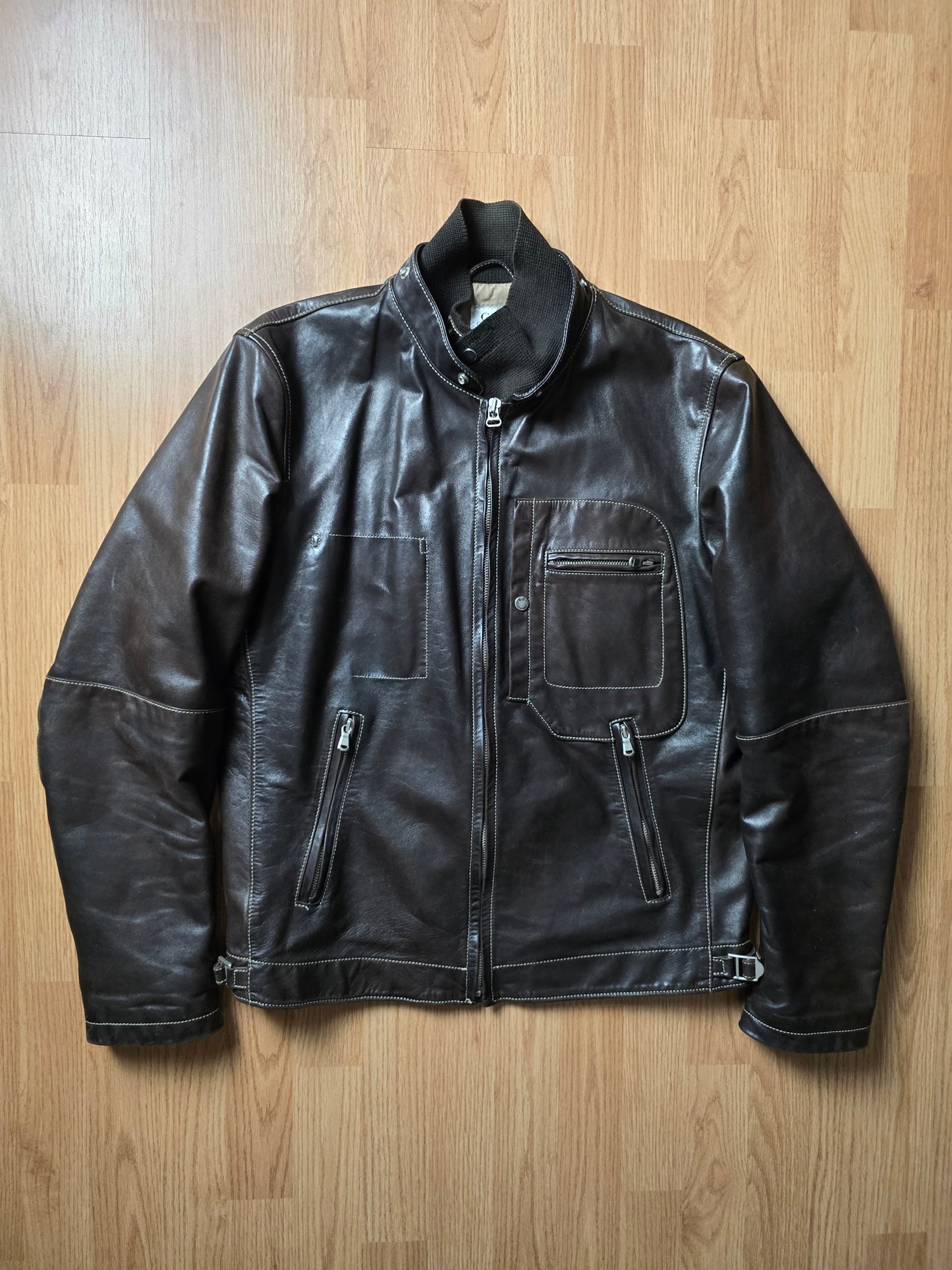 RARE C.P. Company Leather Goggle Jacket (M)