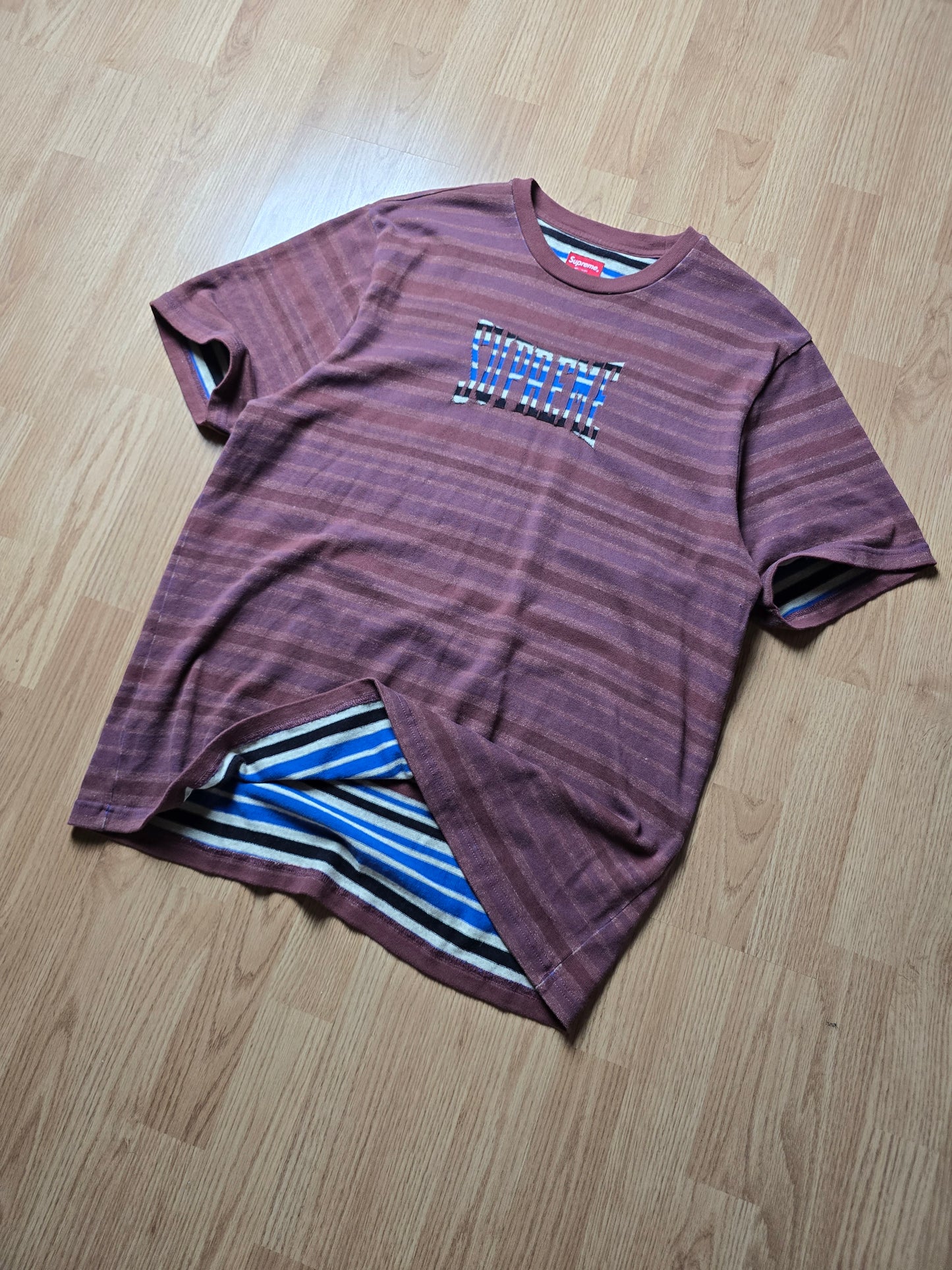 Supreme Inverted Stripe S/S Tee (L)