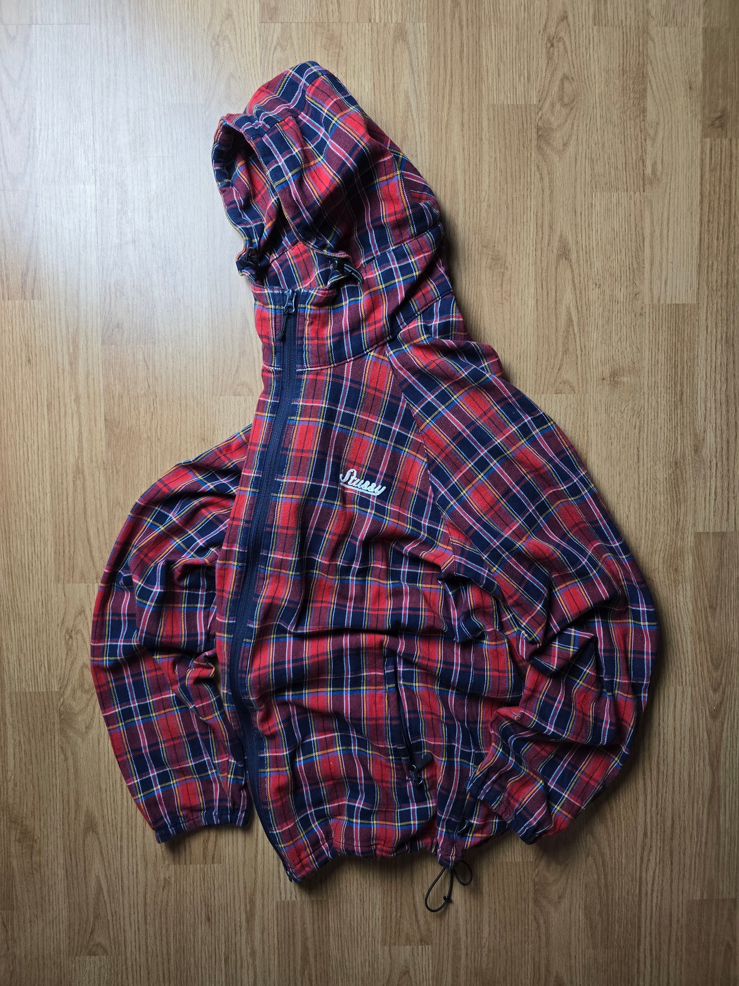 00s Stussy Plaid Zip Up Jacket (XL/L)