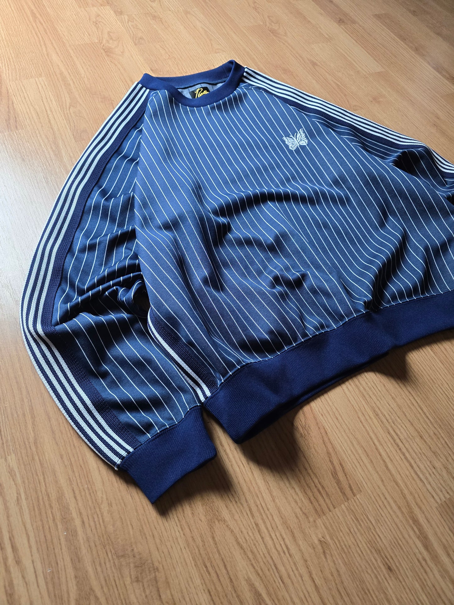 RARE Needles Pinstripe Crewneck Sweatshirt (M)