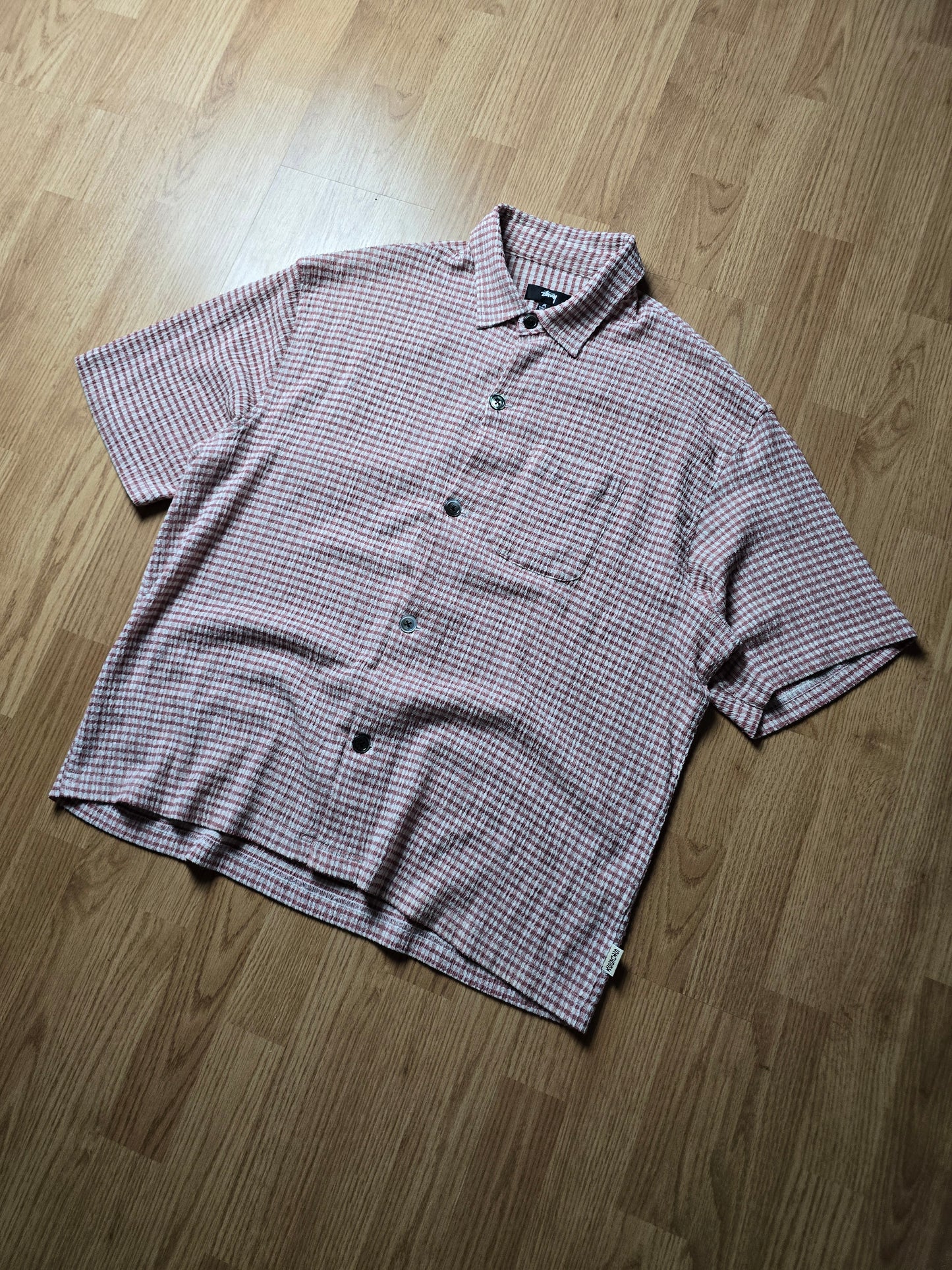 Stussy Wrinkly Gingham SS Shirt (M/L)