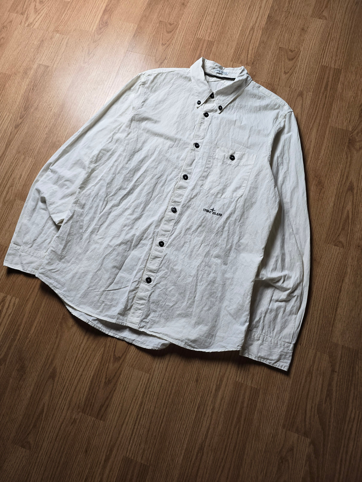 Vintage Stone Island Embroidered Cotton blend LS Shirt (L)