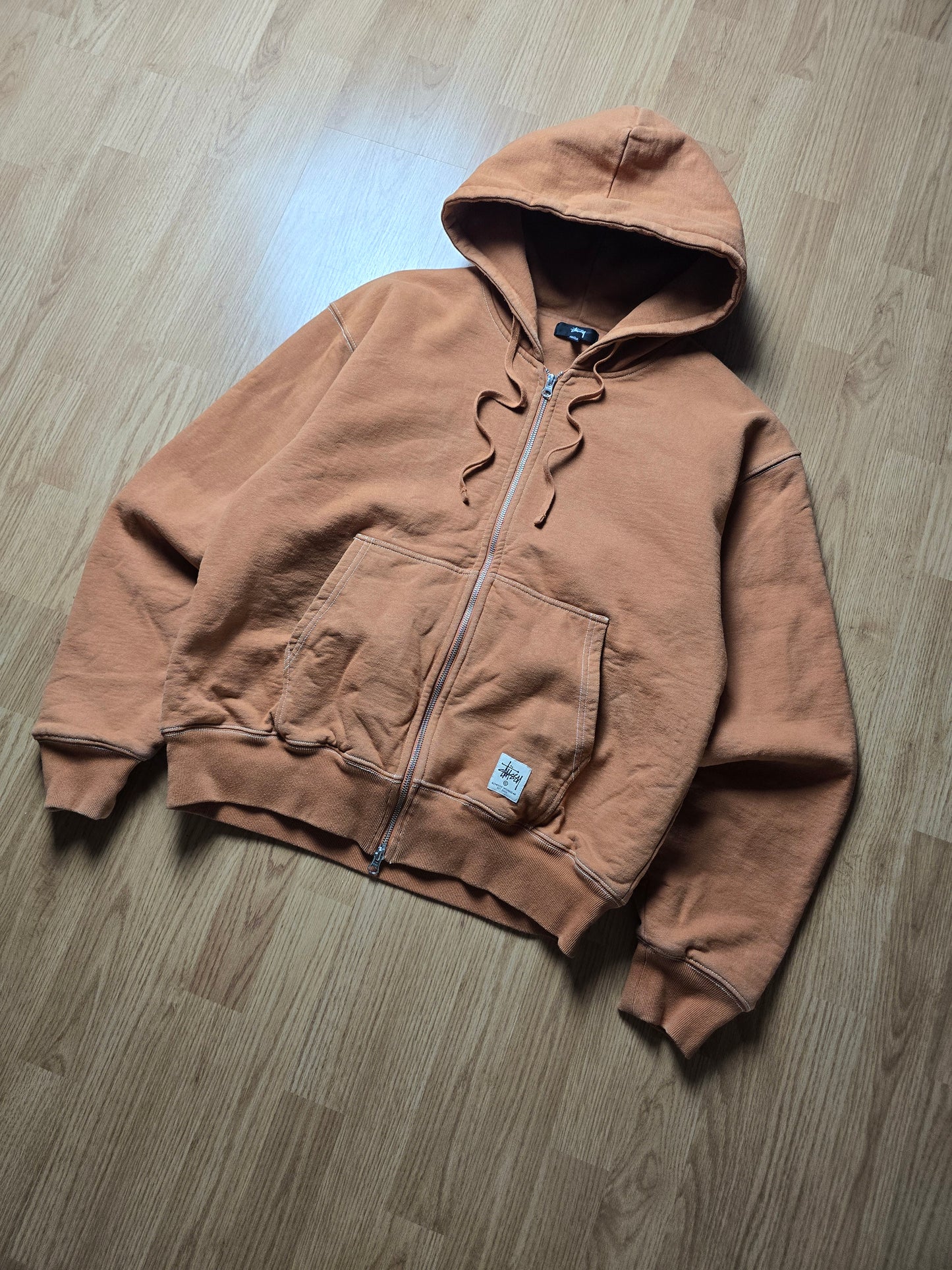 Stussy 'Double Face Label Zip' Heavyweight Hoodie (L)
