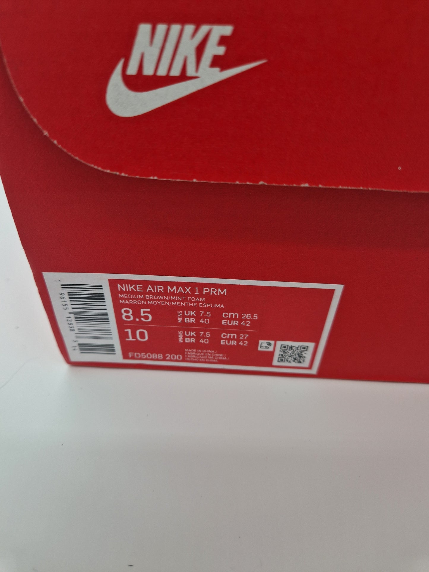 Nike Air Max 1 'Crepe Hemp' (UK7.5)