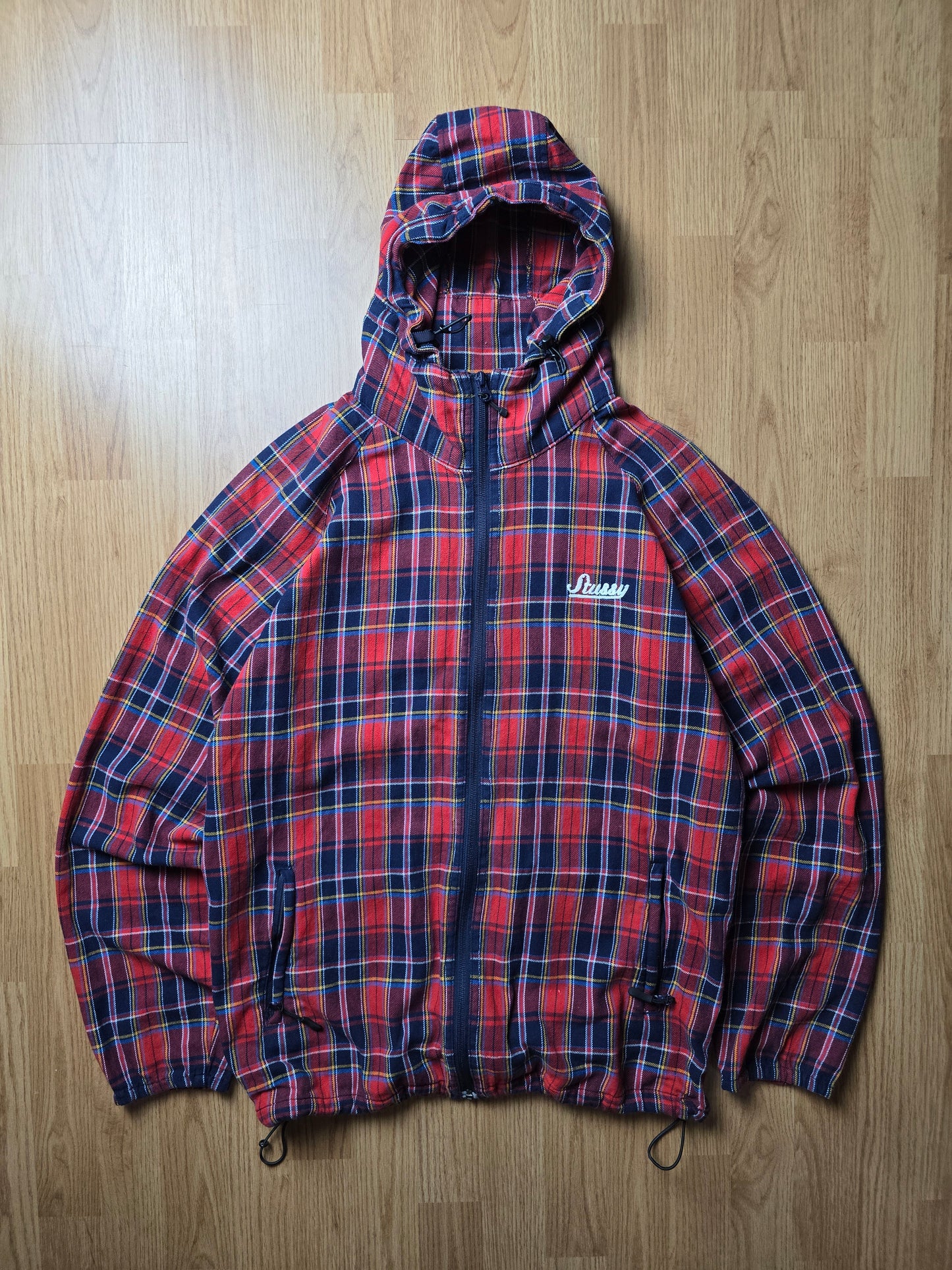 00s Stussy Plaid Zip Up Jacket (XL/L)