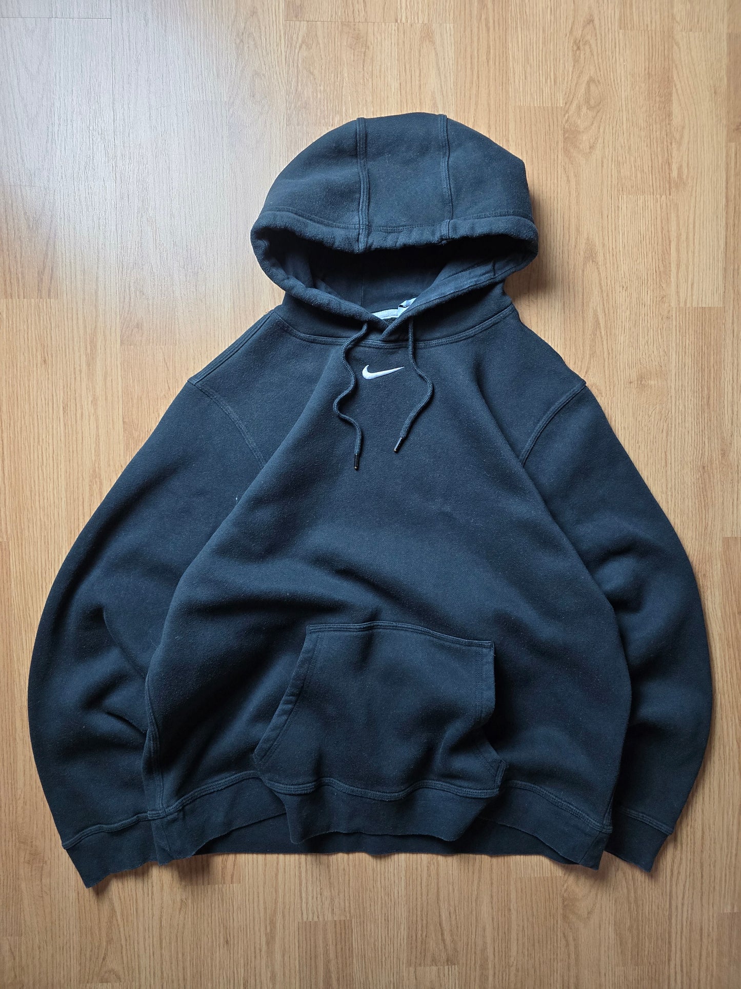 00s Nike Centre Swoosh Embroidered Hoodie (L)
