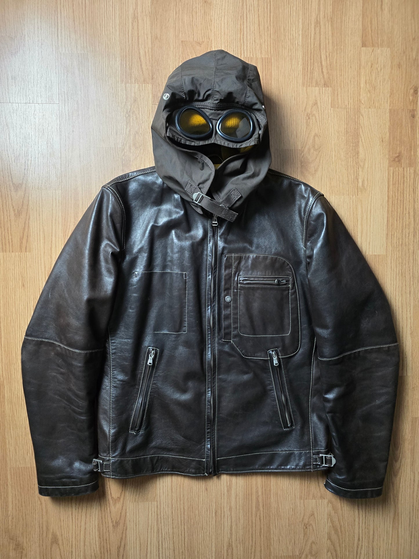 RARE C.P. Company Leather Goggle Jacket (M)