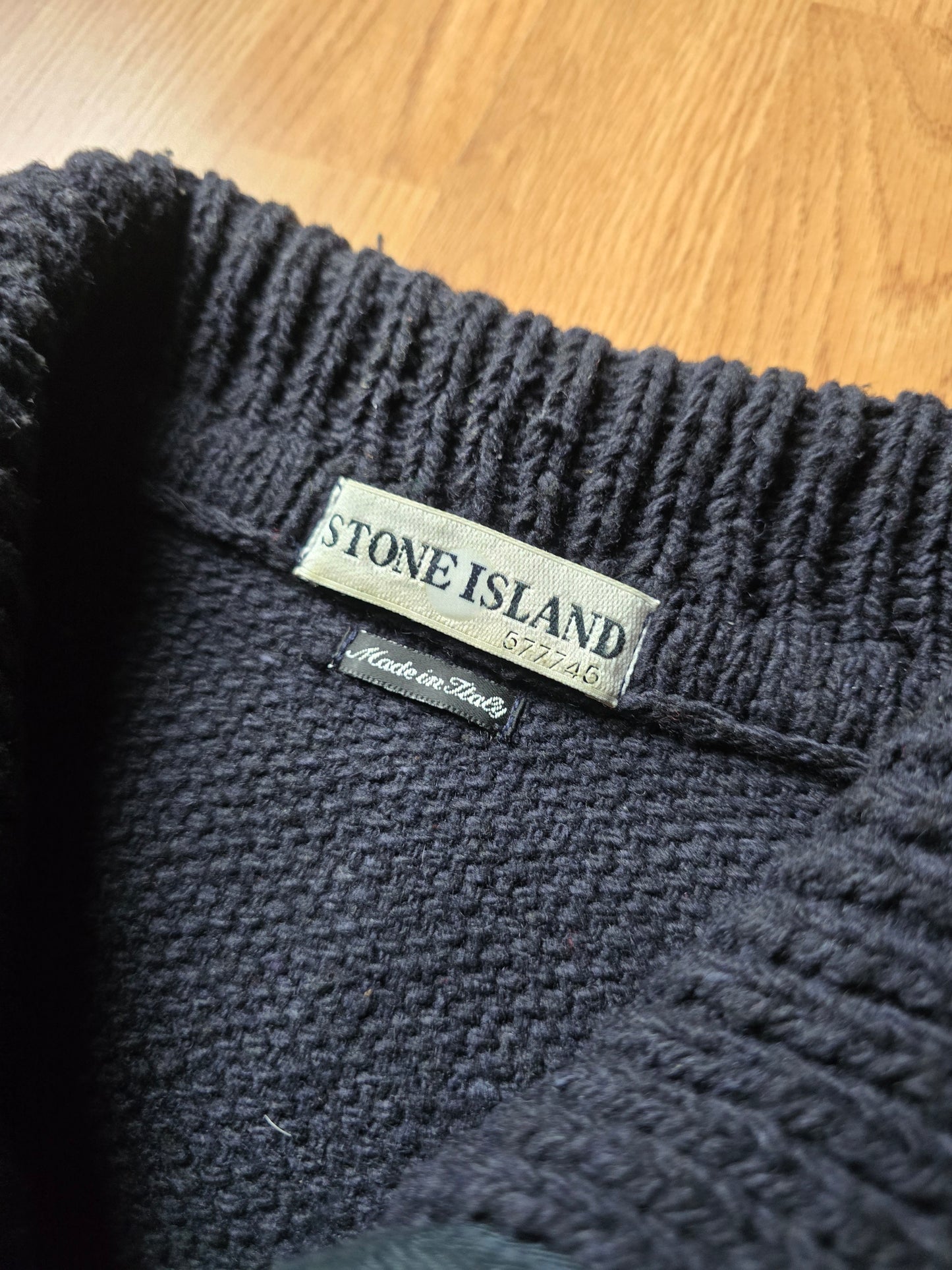 Vintage Stone Island AW01 Heavyweight Wool Zip Cardigan (L)