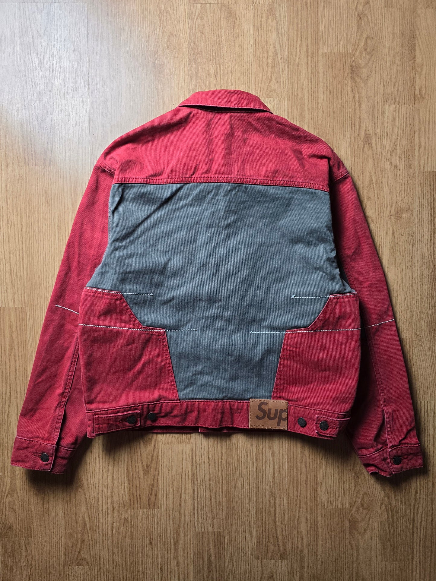 Supreme 2-Tone Paneled Denim Jacket (M)