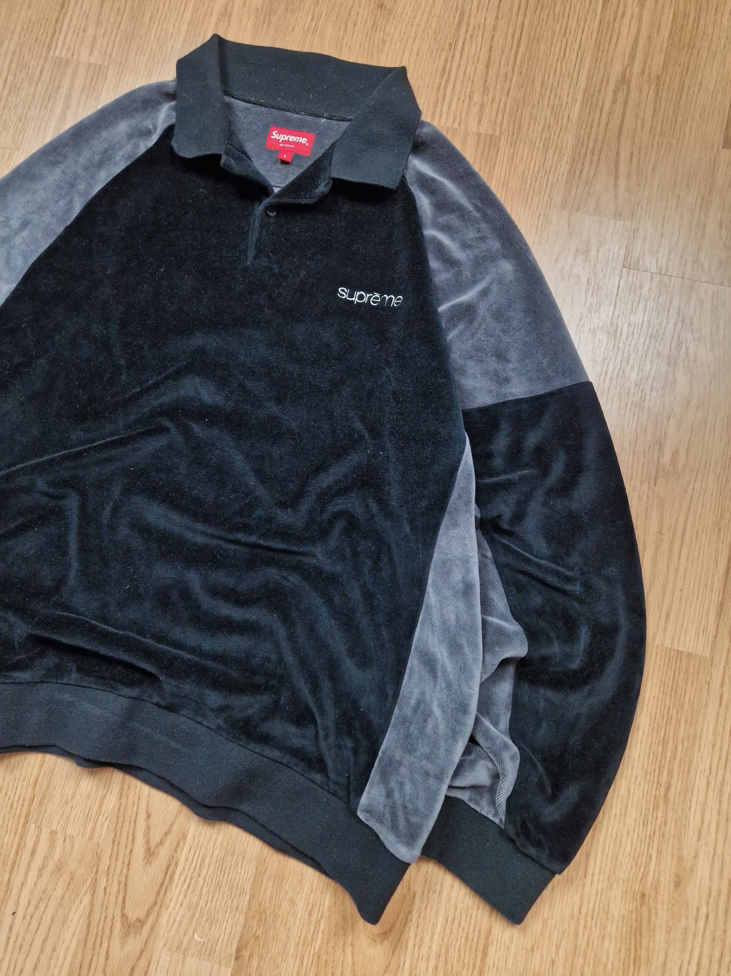 Supreme 'Paneled Valour' LS Polo (L)