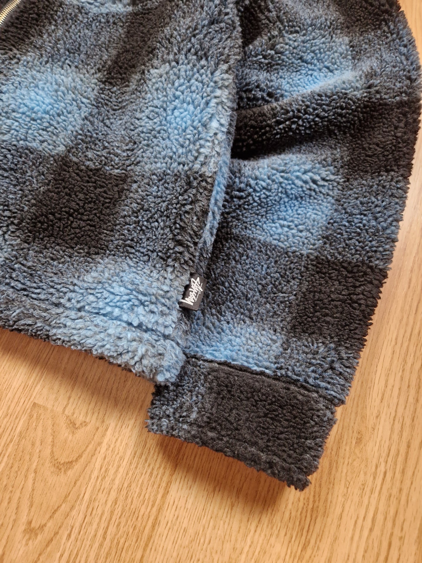 Stussy 'Shadow Plaid' Sherpa Zip Shirt/Jacket (M)