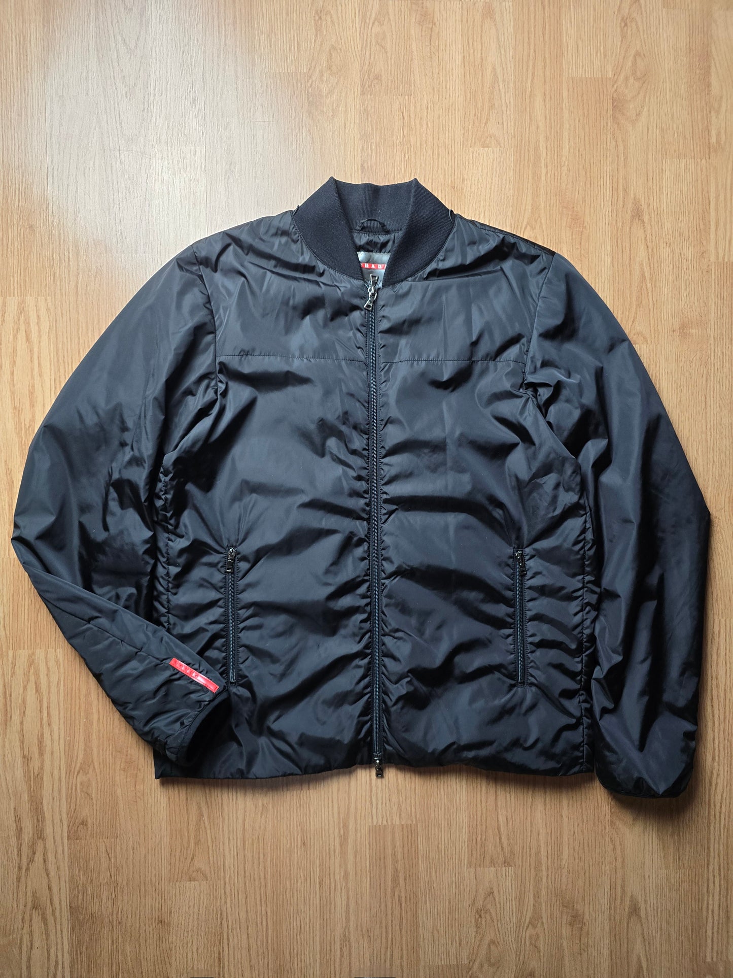00s Prada Sport Padded Bomber Jacket (L)