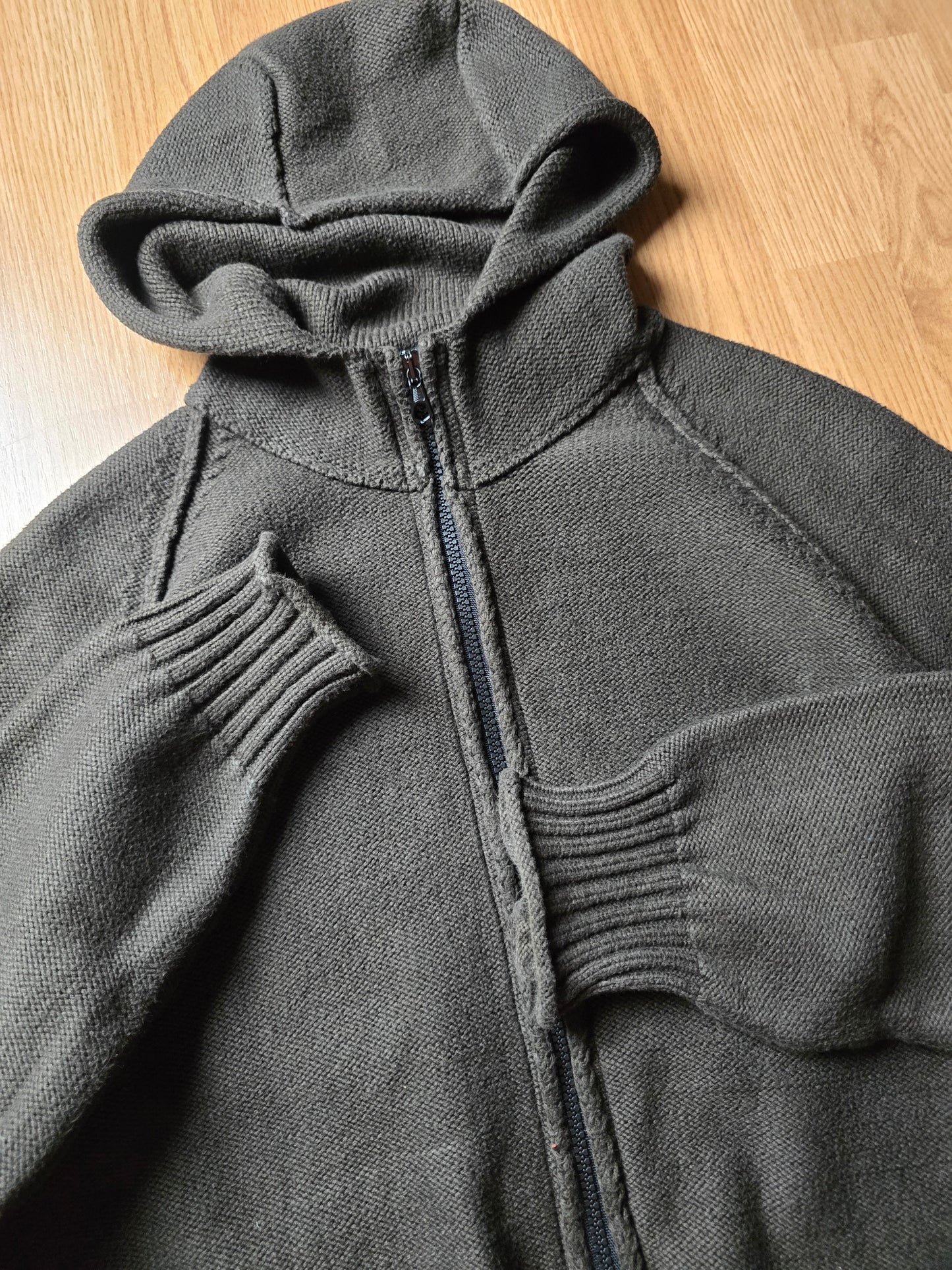 Stone Island AW05 Cotton Knit Zip Hoodie (M)