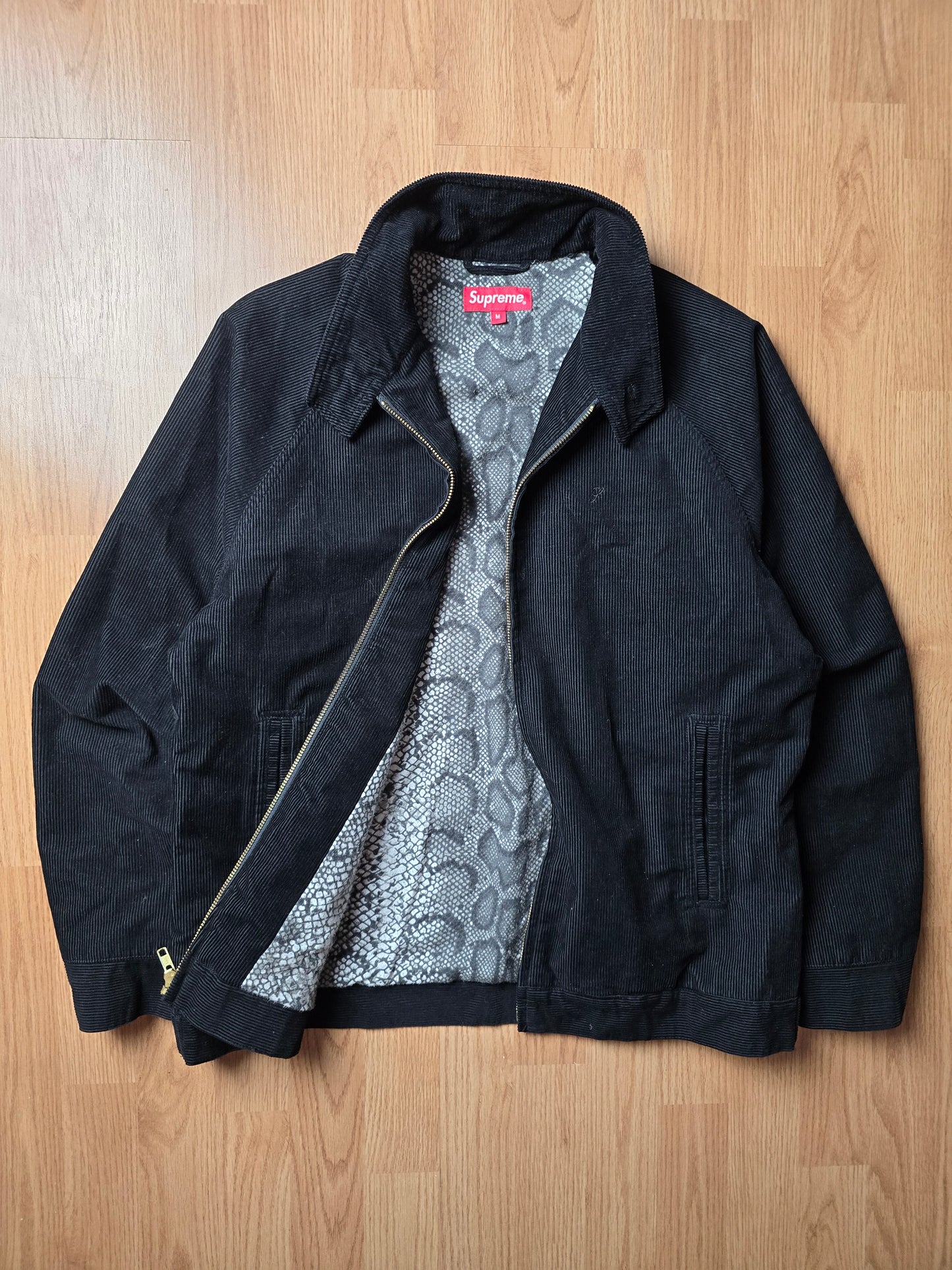Supreme Corduroy Snake Skin Lined Harrington Jacket (M)