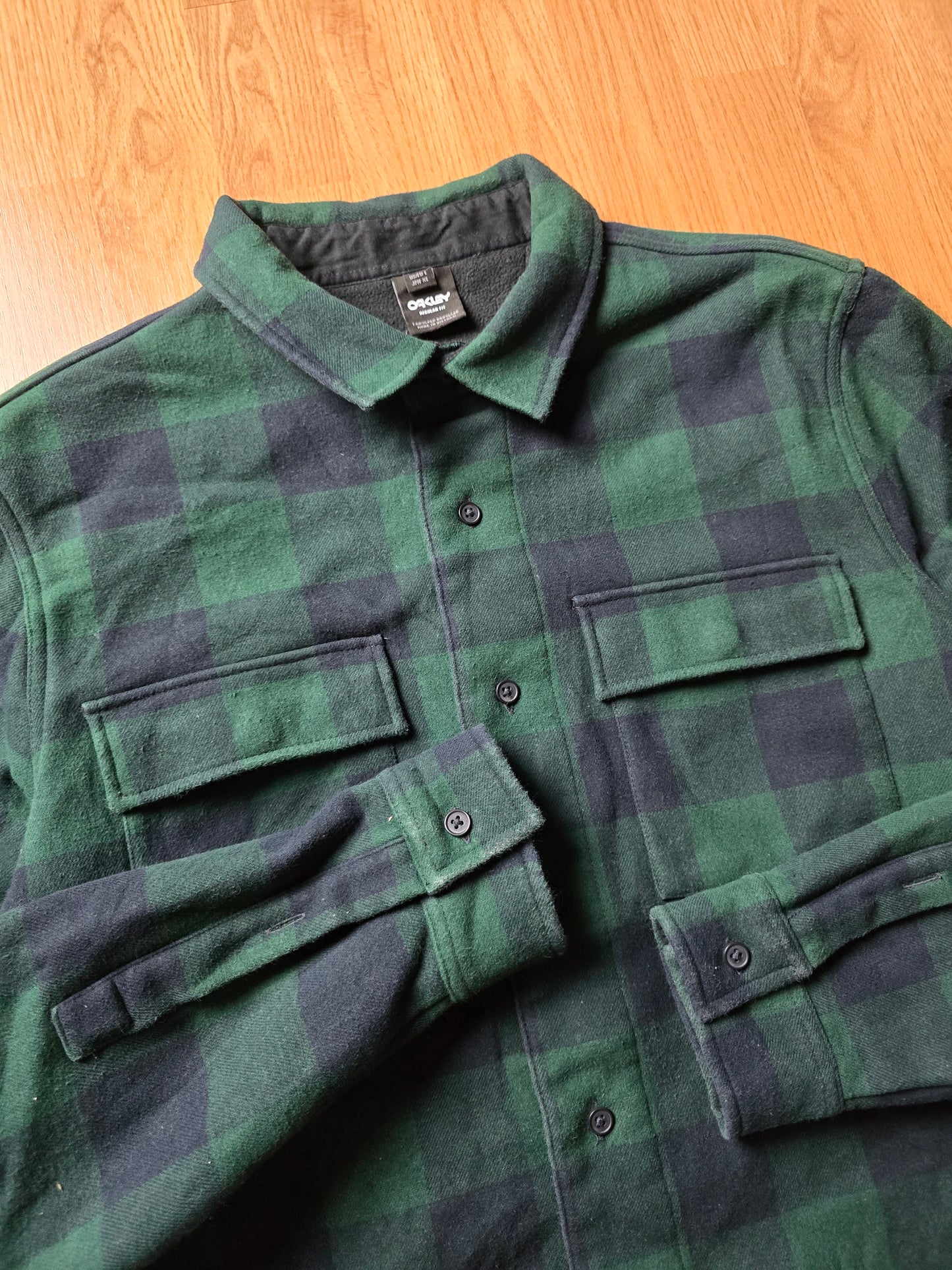 Oakley Fleece Lined Check Overshirt (L)