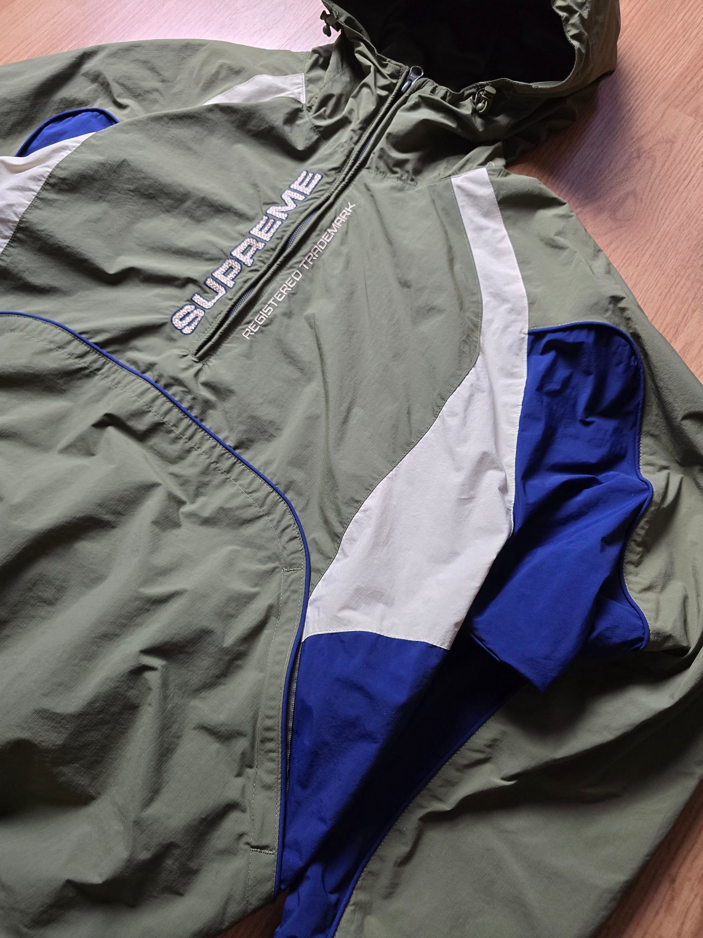 Supreme Panelled Half Zip Pullover Jacket (L)