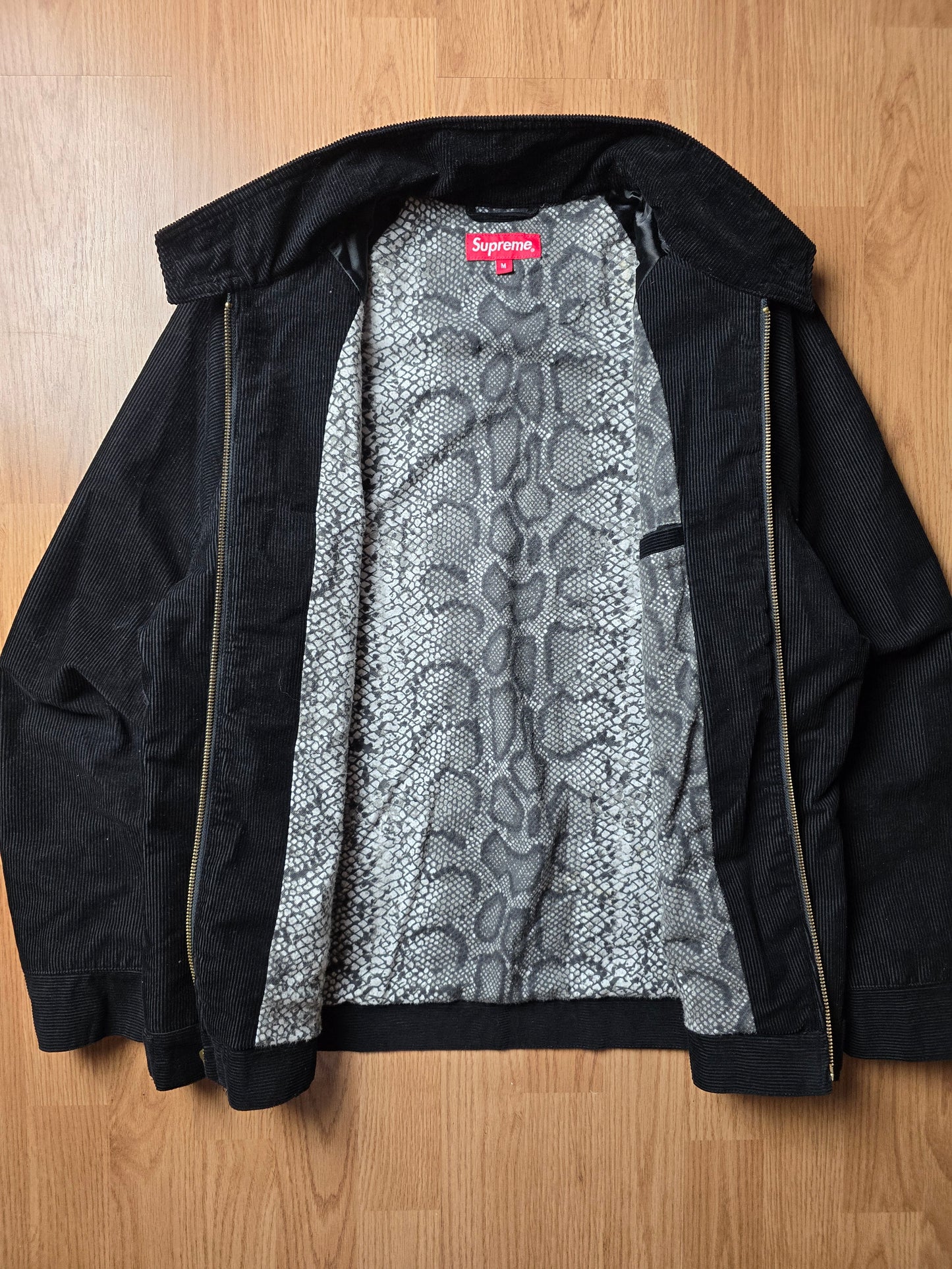 Supreme Corduroy Snake Skin Lined Harrington Jacket (M)