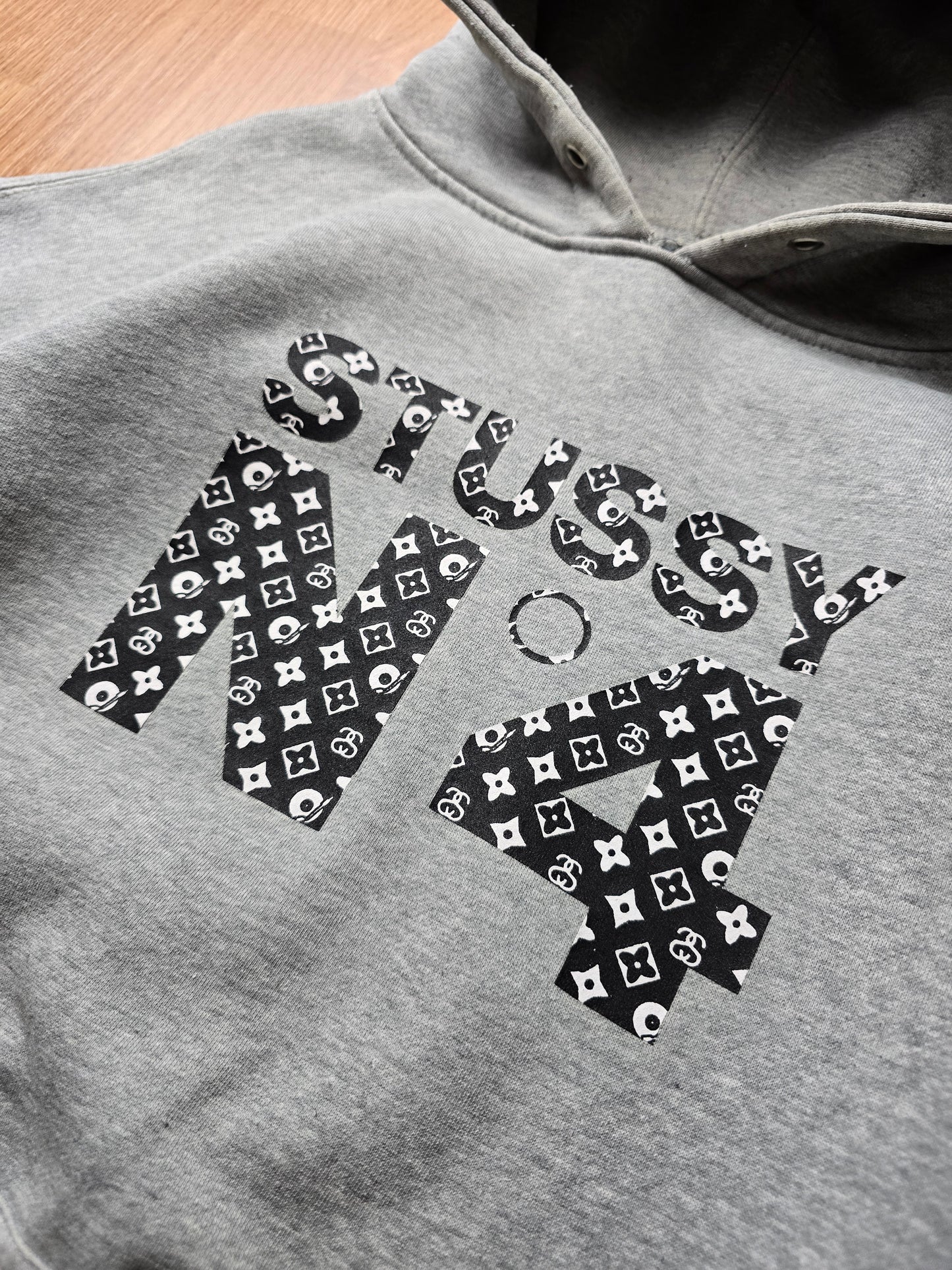 Vintage Stussy 'Louis Vuitton' N4 monogram hoodie (M)
