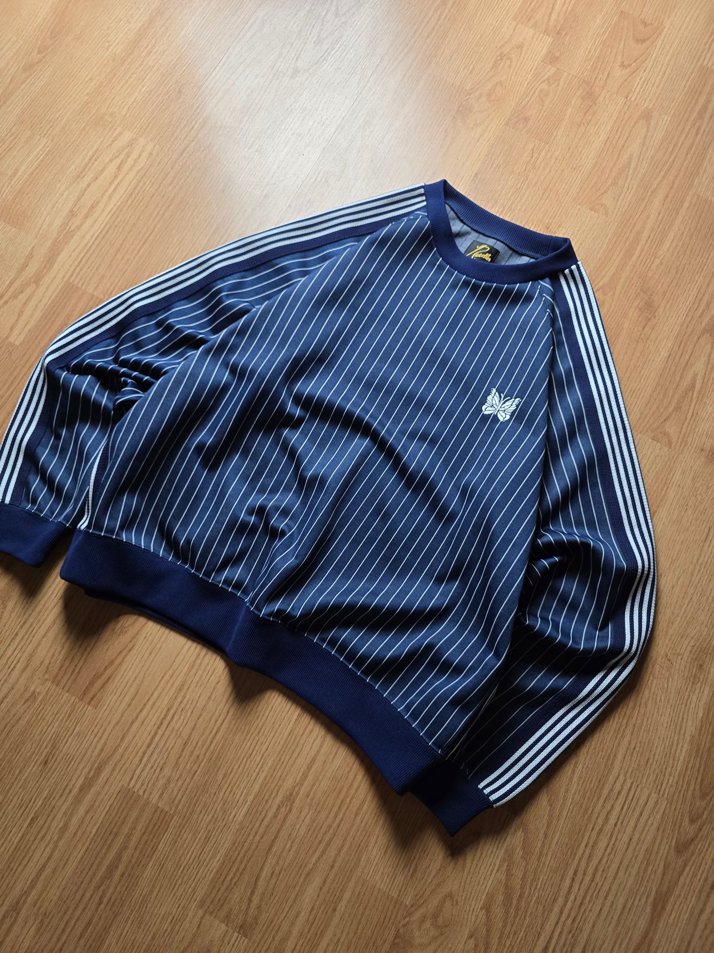 RARE Needles Pinstripe Crewneck Sweatshirt (M)