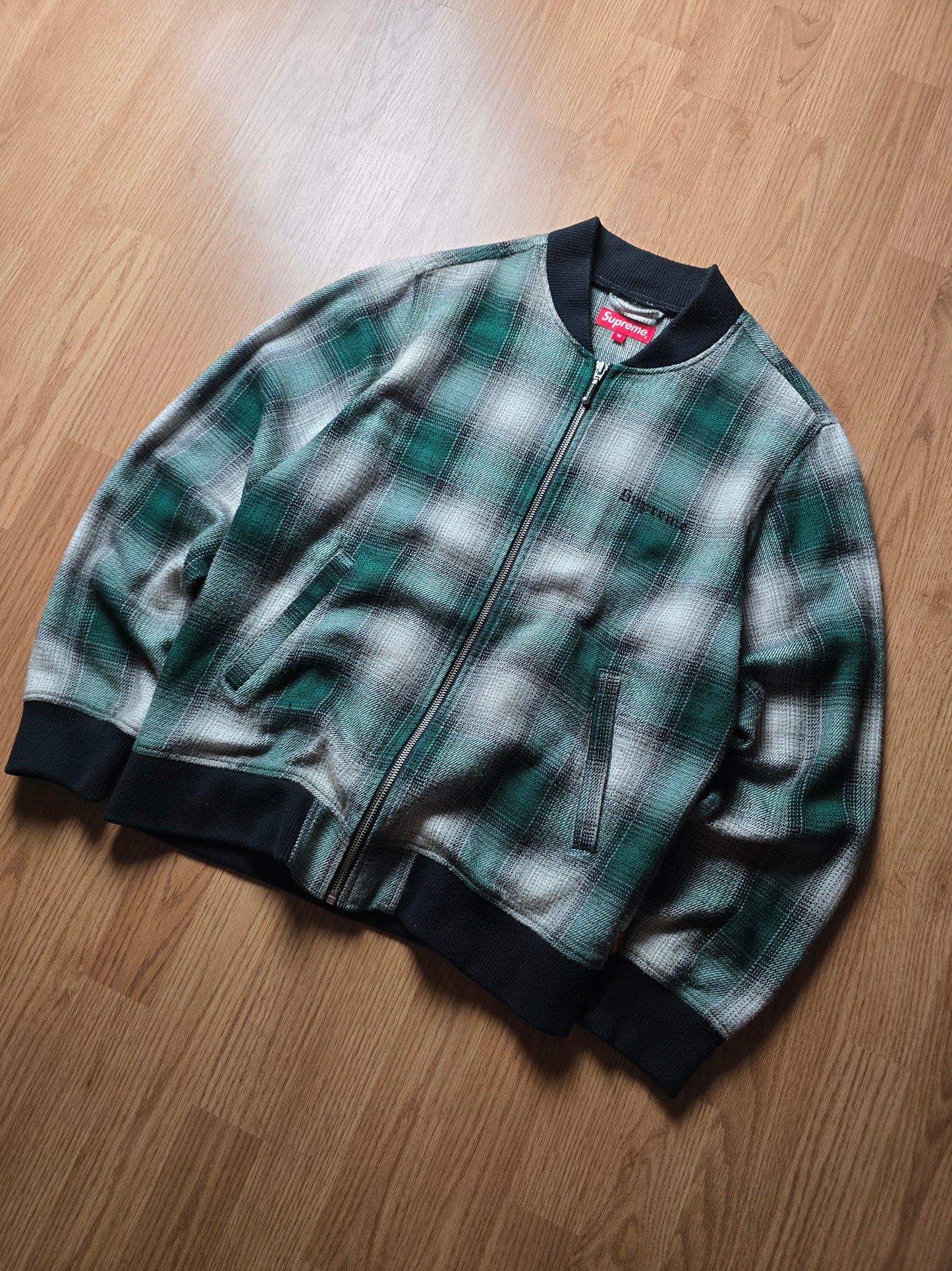 Supreme Shadow Plaid Bomber Jacket (M)