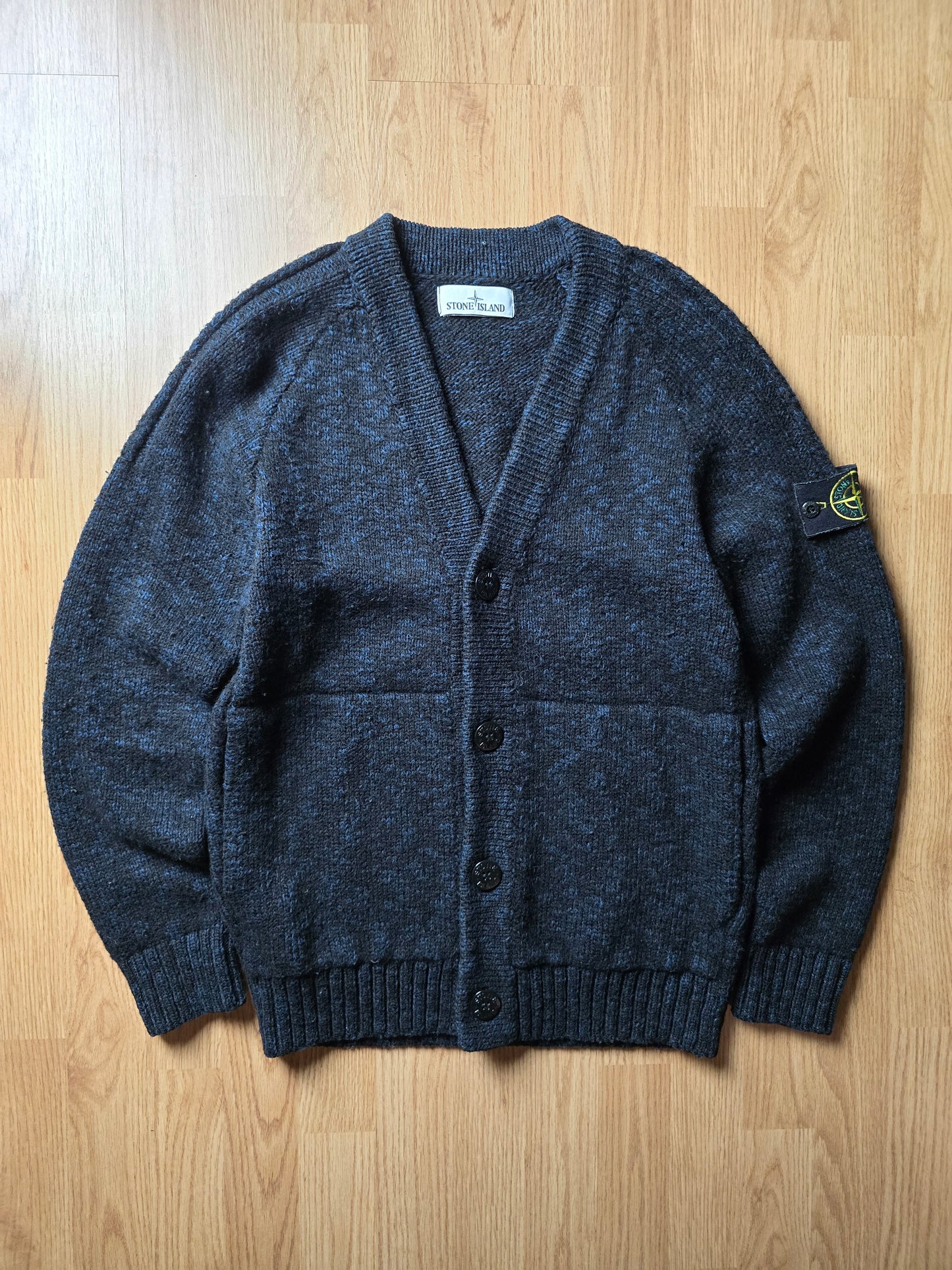 Stone Island Wool Blend Chunky Knit Button Cardigan (S)