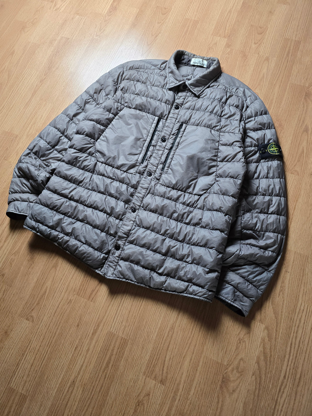 Stone Island Garment Dyed Micro Yarn Down Overshirt Jacket (XXL)