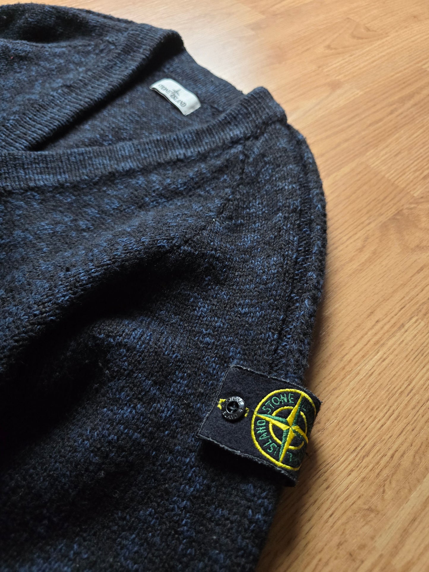 Stone Island Wool Blend Chunky Knit Button Cardigan (S)