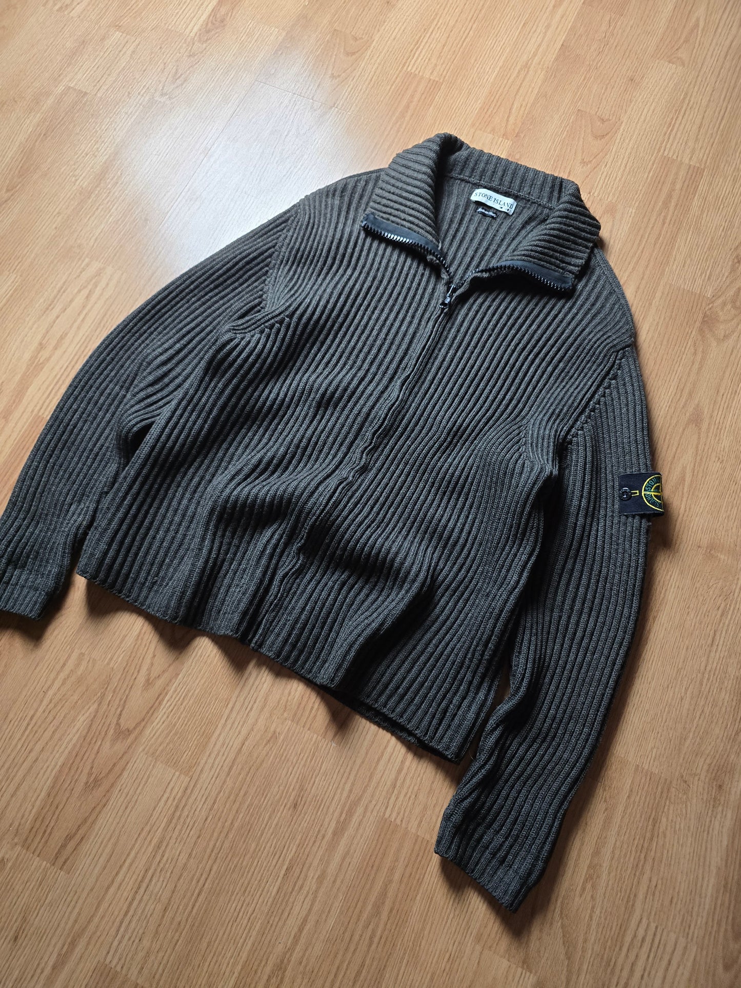 Stone Island AW01 Wool Zip Knitted Cardigan (M)