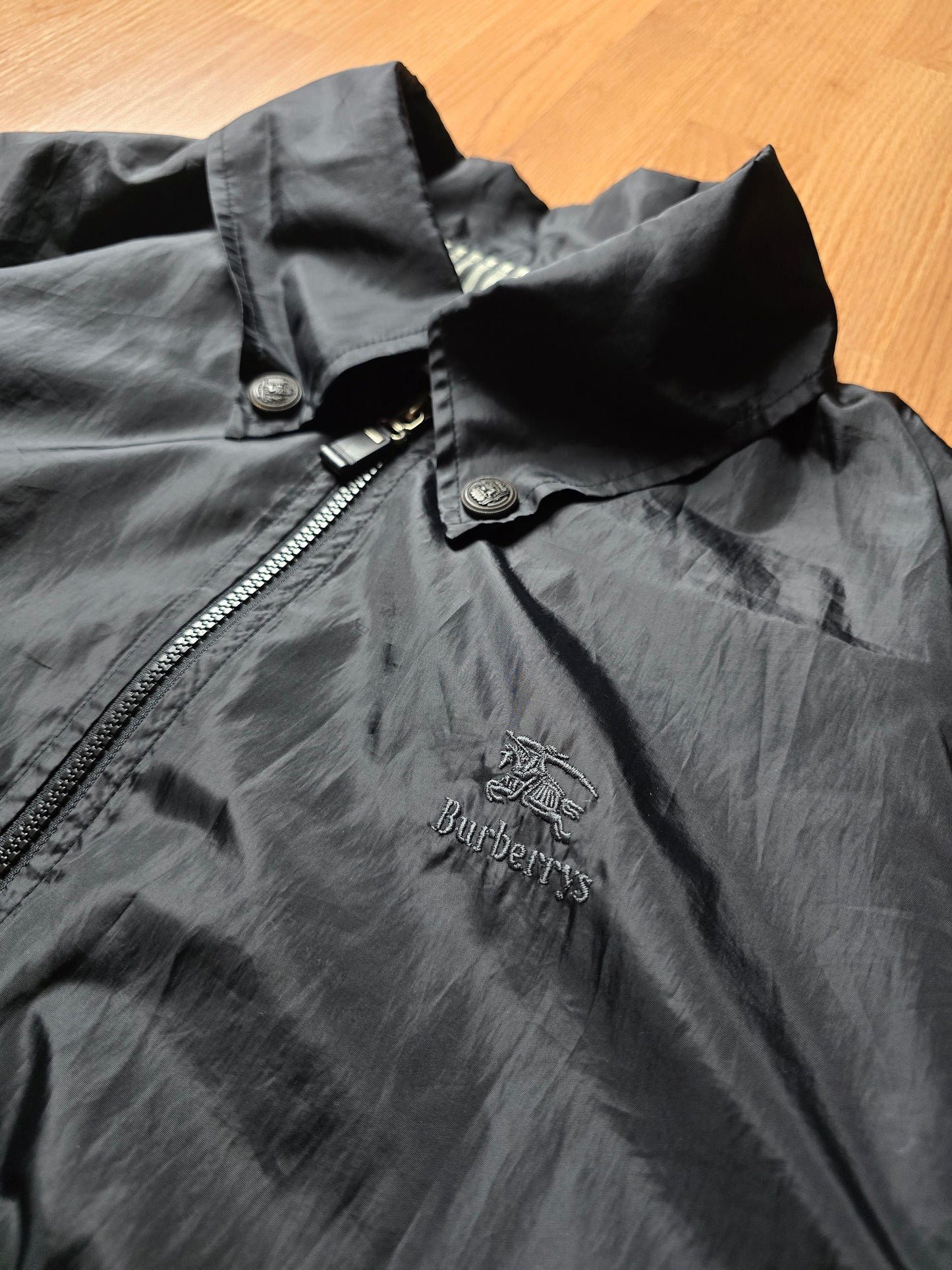 90s Burberry Nylon Harrington Jacket (L)