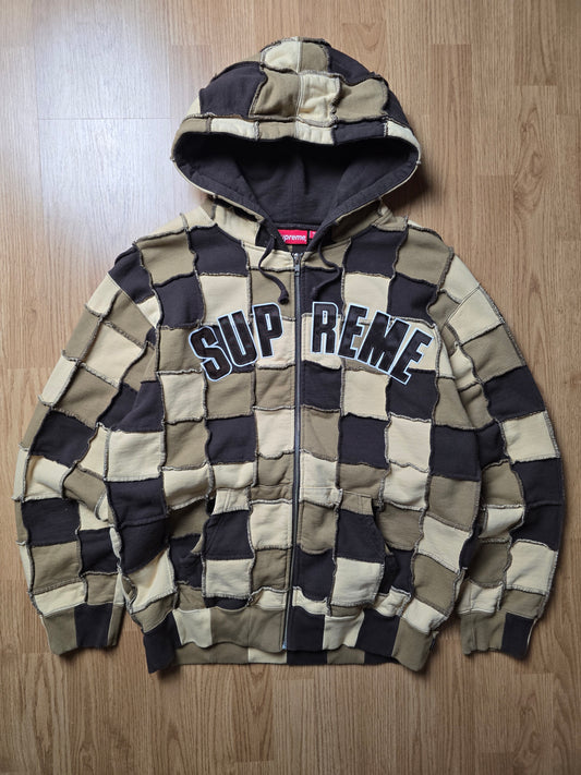 Supreme Reverse Patchwork Zip Hoodie (M/L)
