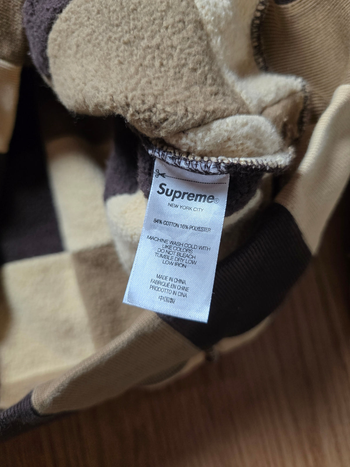 Supreme Reverse Patchwork Zip Hoodie (M/L)