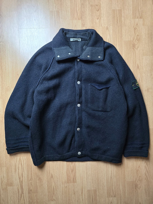 RARE Stone Island AW99 Heavyweight Wool Coat With Removable Dutch Rope Liner (XL)