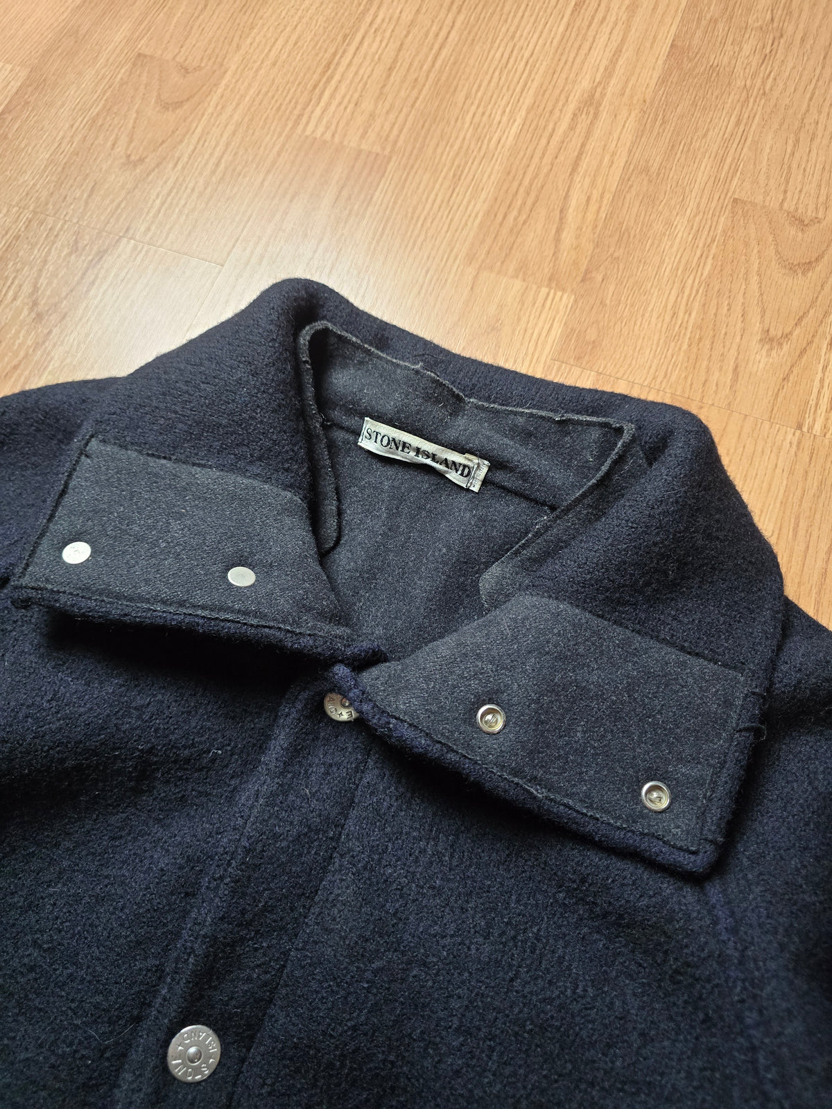 RARE Stone Island AW99 Heavyweight Wool Coat With Removable Dutch Rope Liner (XL)
