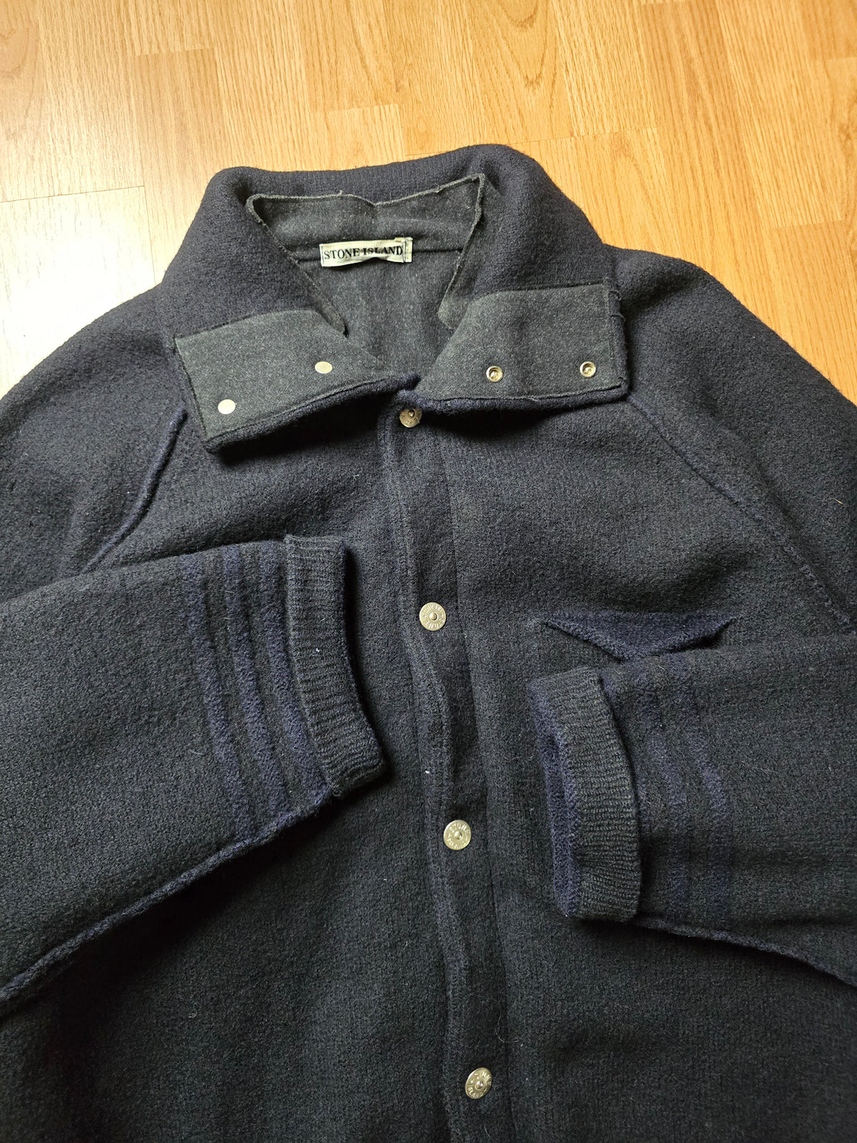 RARE Stone Island AW99 Heavyweight Wool Coat With Removable Dutch Rope Liner (XL)