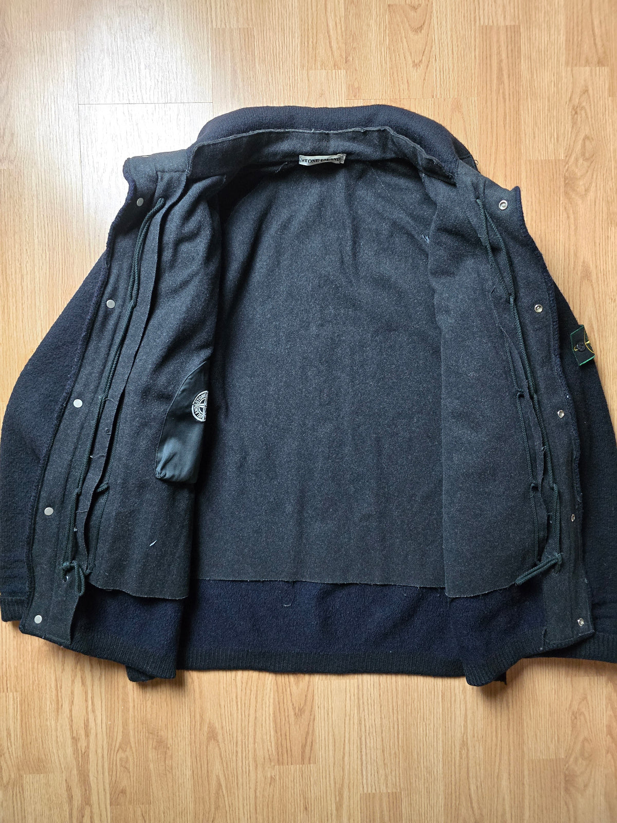 RARE Stone Island AW99 Heavyweight Wool Coat With Removable Dutch Rope Liner (XL)