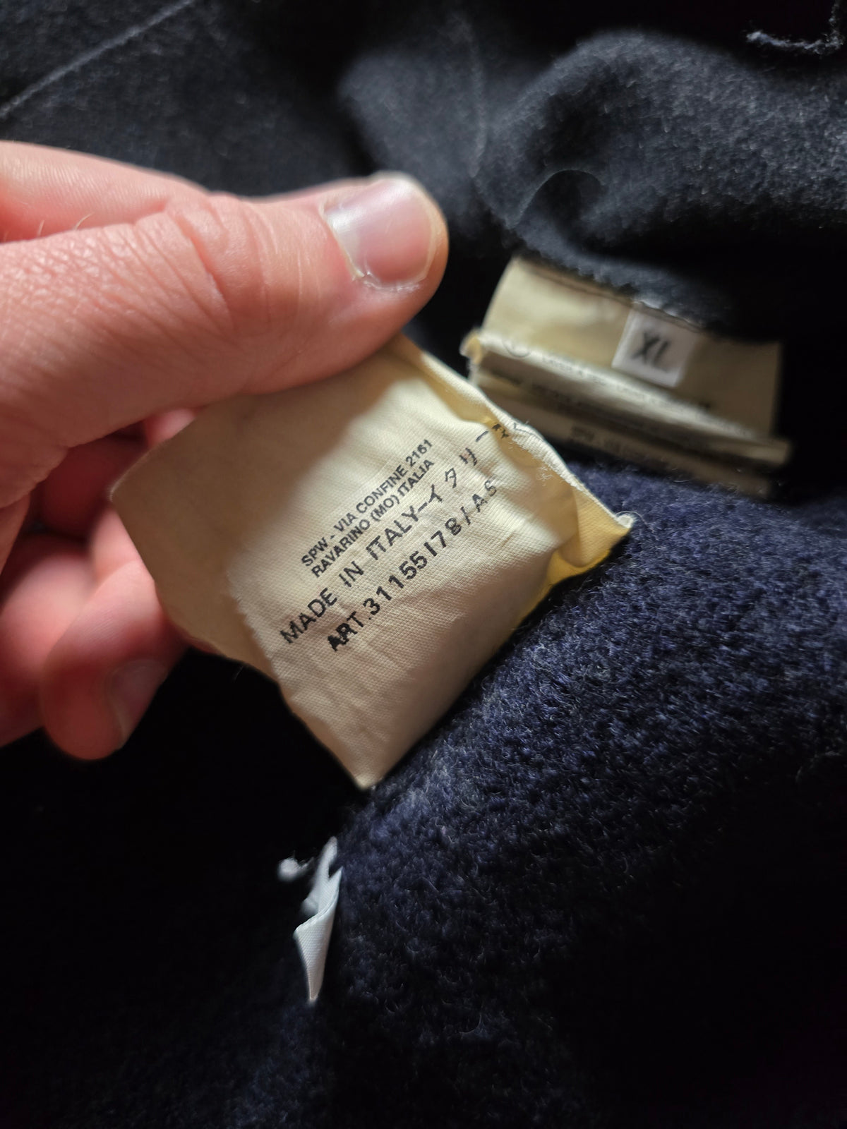 RARE Stone Island AW99 Heavyweight Wool Coat With Removable Dutch Rope Liner (XL)
