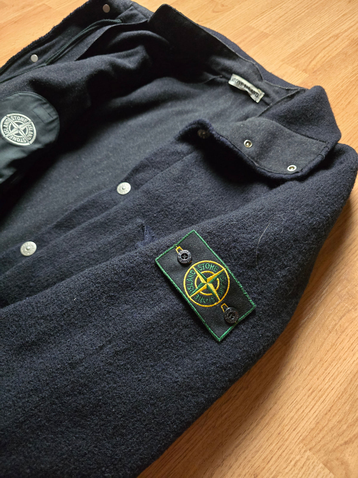RARE Stone Island AW99 Heavyweight Wool Coat With Removable Dutch Rope Liner (XL)