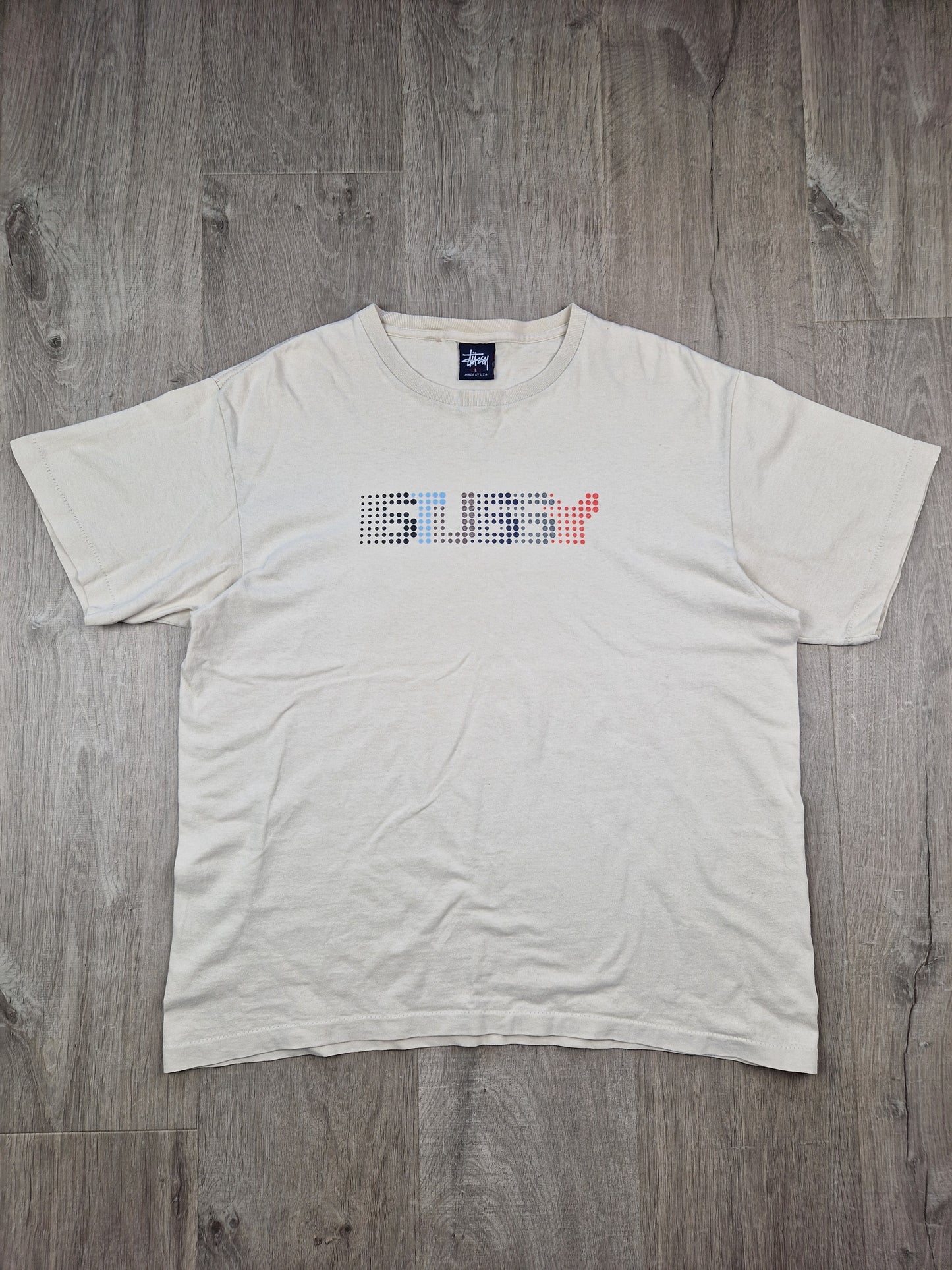 Vintage 90s stussy spellout tee (L)