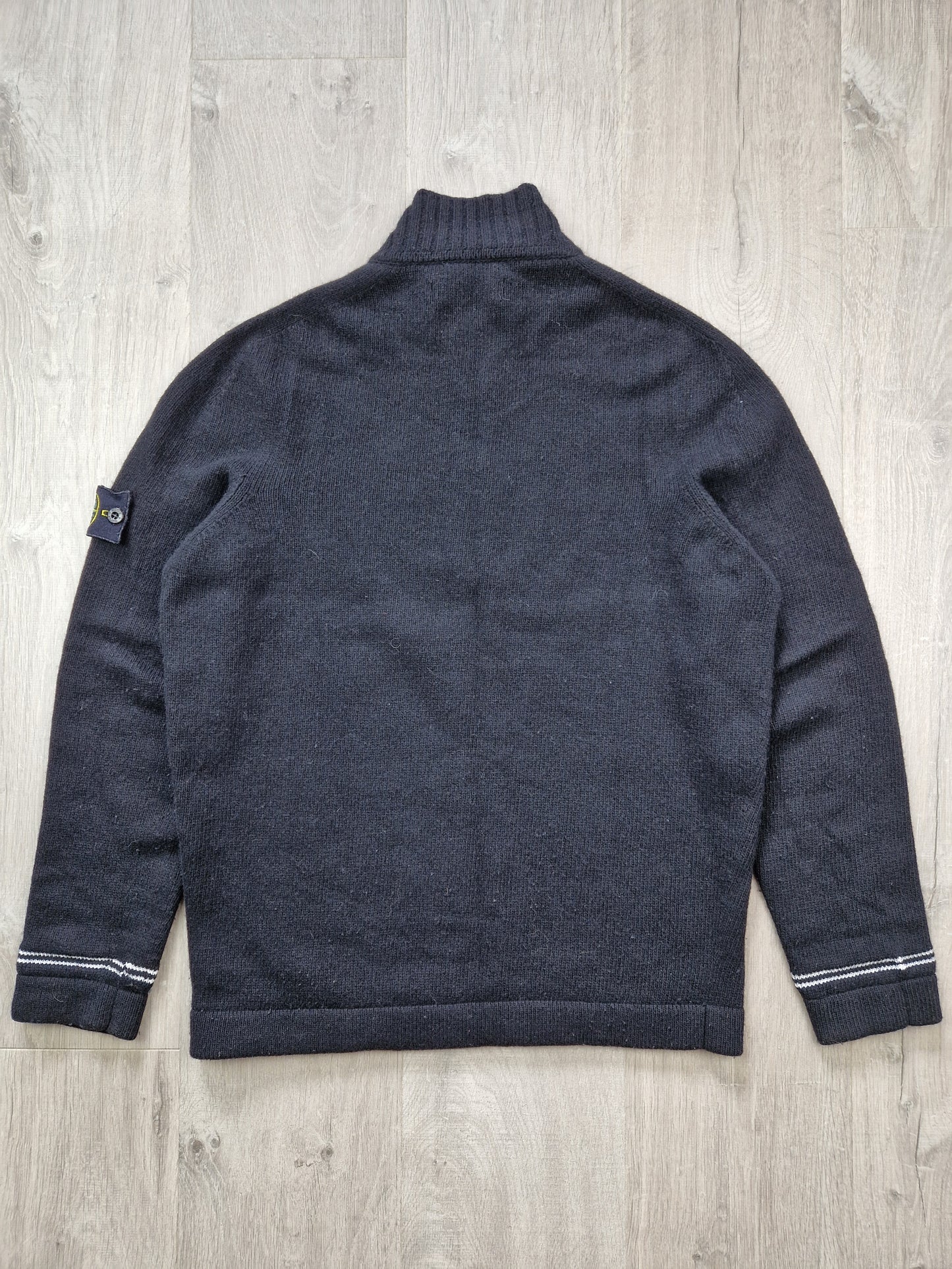 Stone Island zip neck wool jumper (L/M)