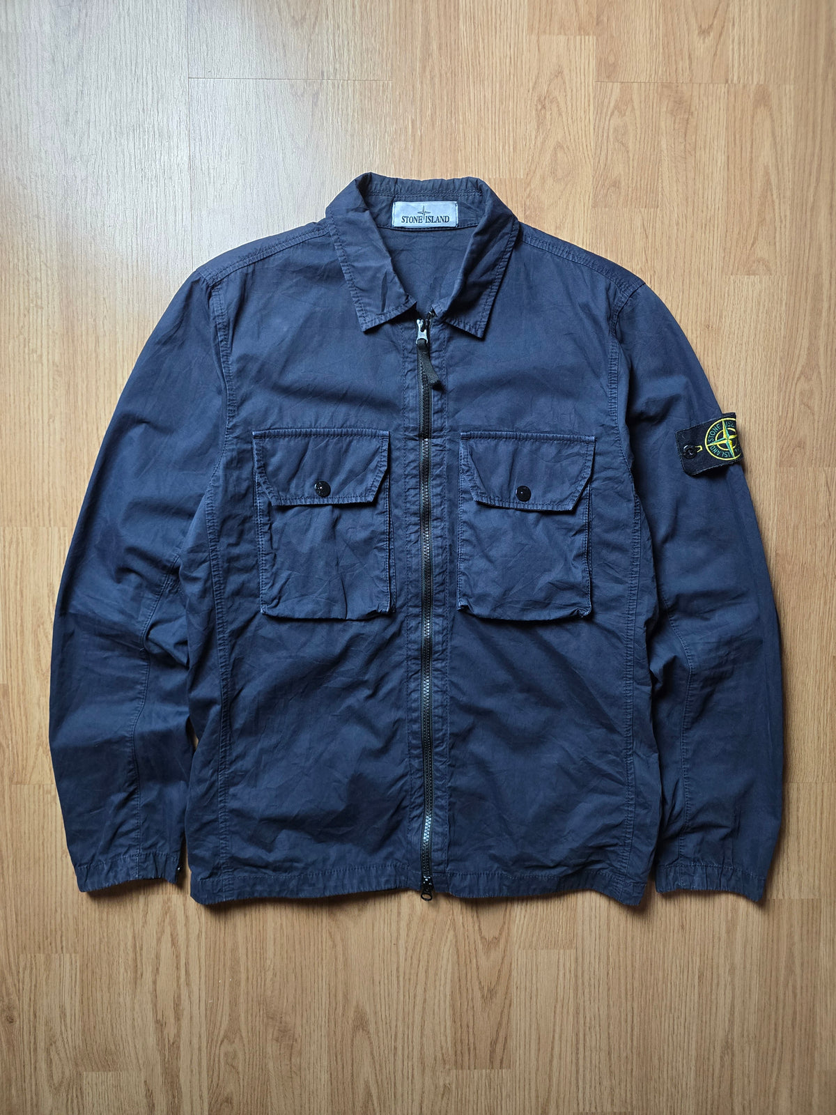 Stone Island Garment Dyed Zip Overshirt (S)